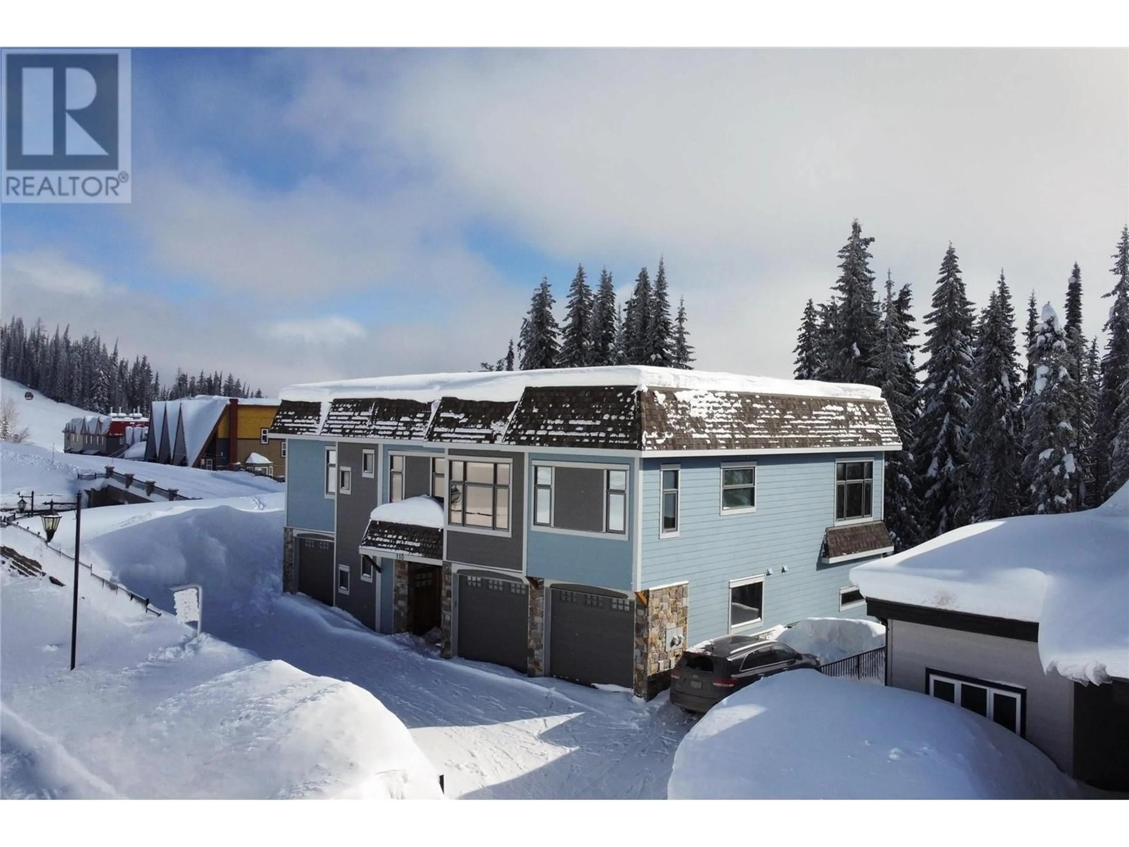 A pic from outside/outdoor area/front of a property/back of a property/a pic from drone, mountain view for 110 Arnica Lane, Silver Star British Columbia V1B3W9