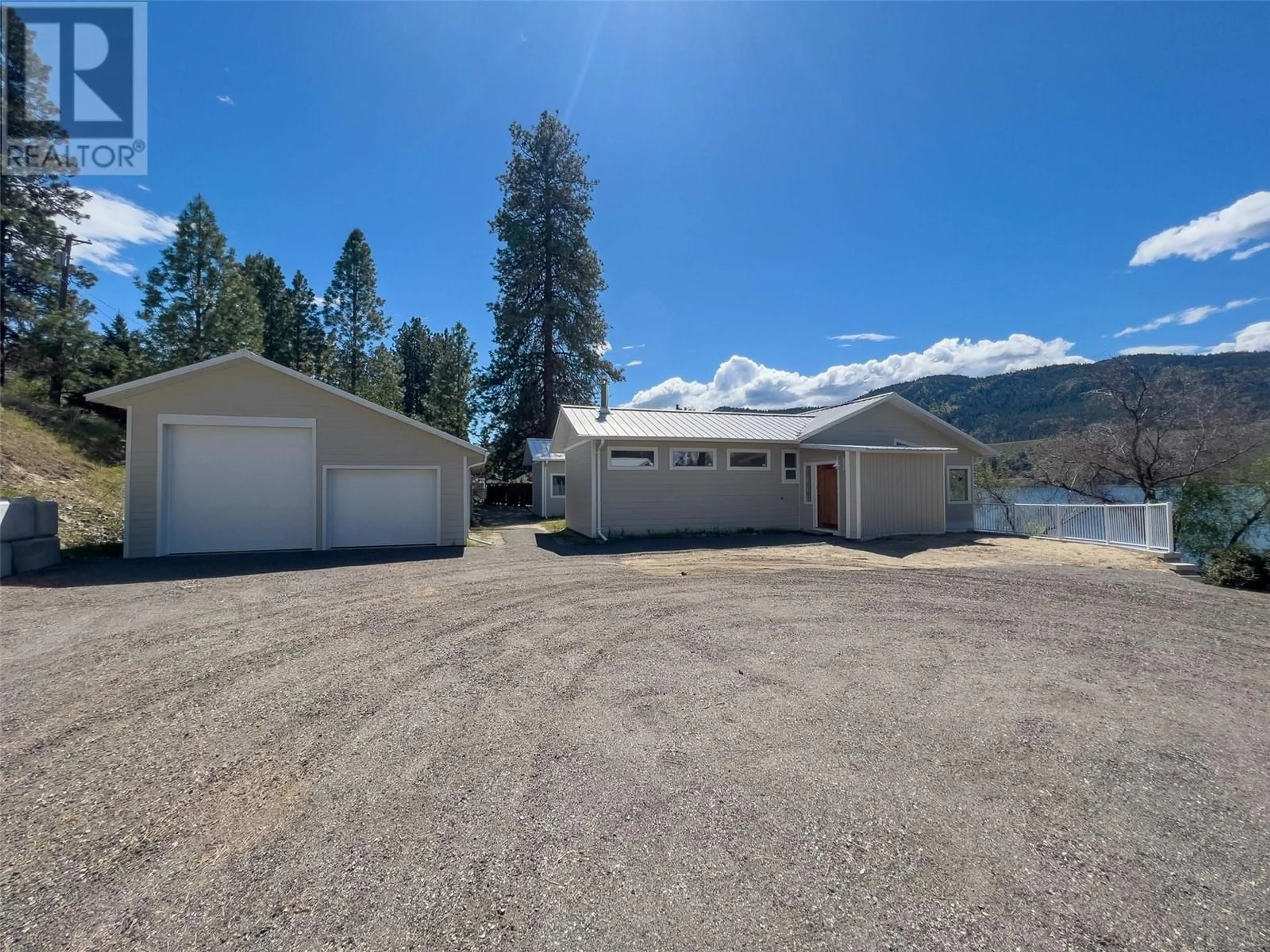 A pic from outside/outdoor area/front of a property/back of a property/a pic from drone, mountain view for 368 & 374 EASTSIDE ROAD, Okanagan Falls British Columbia V0H1R5