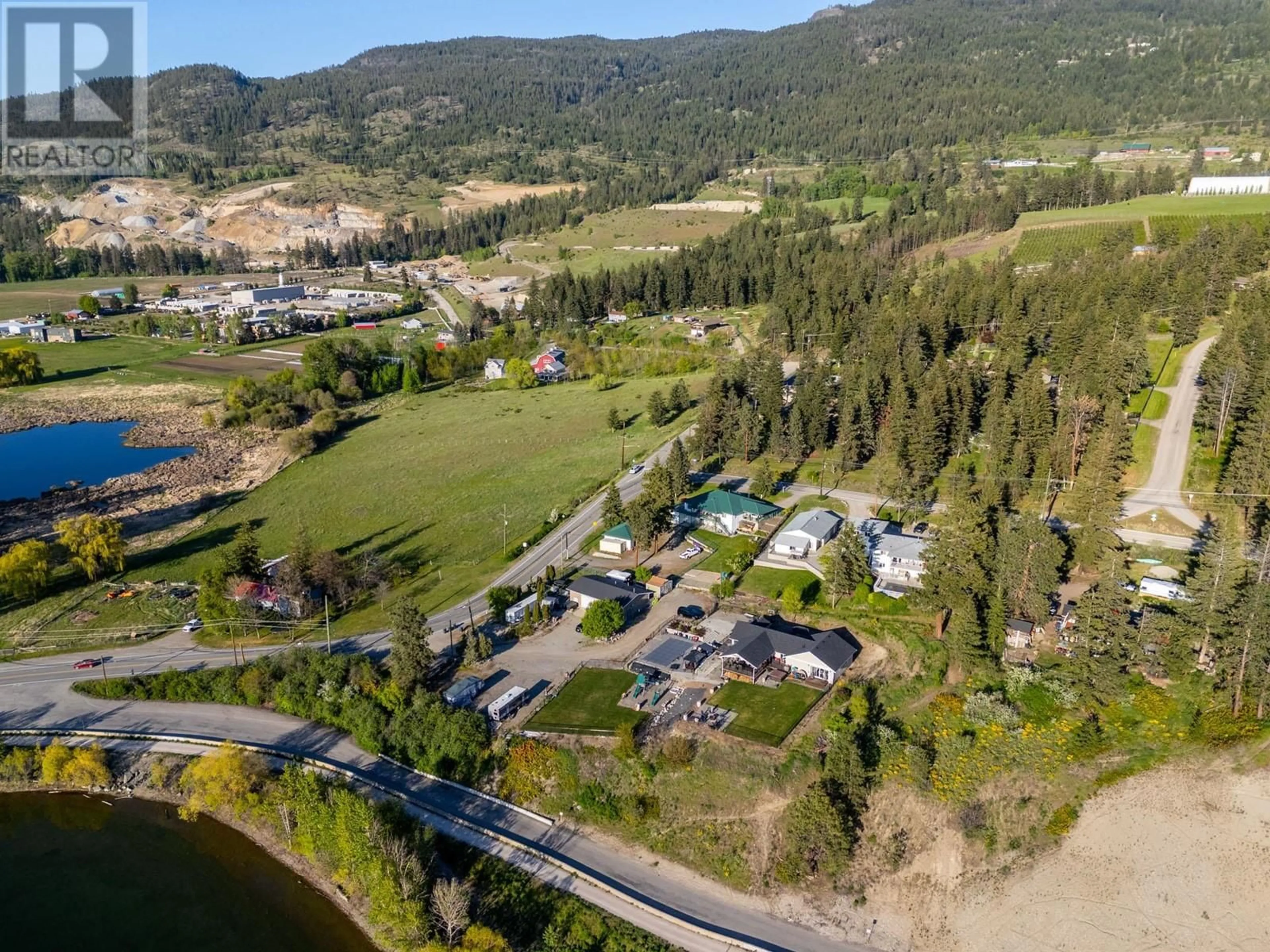 A pic from outside/outdoor area/front of a property/back of a property/a pic from drone, mountain view for 15326 OYAMA ROAD, Lake Country British Columbia V4V2C5