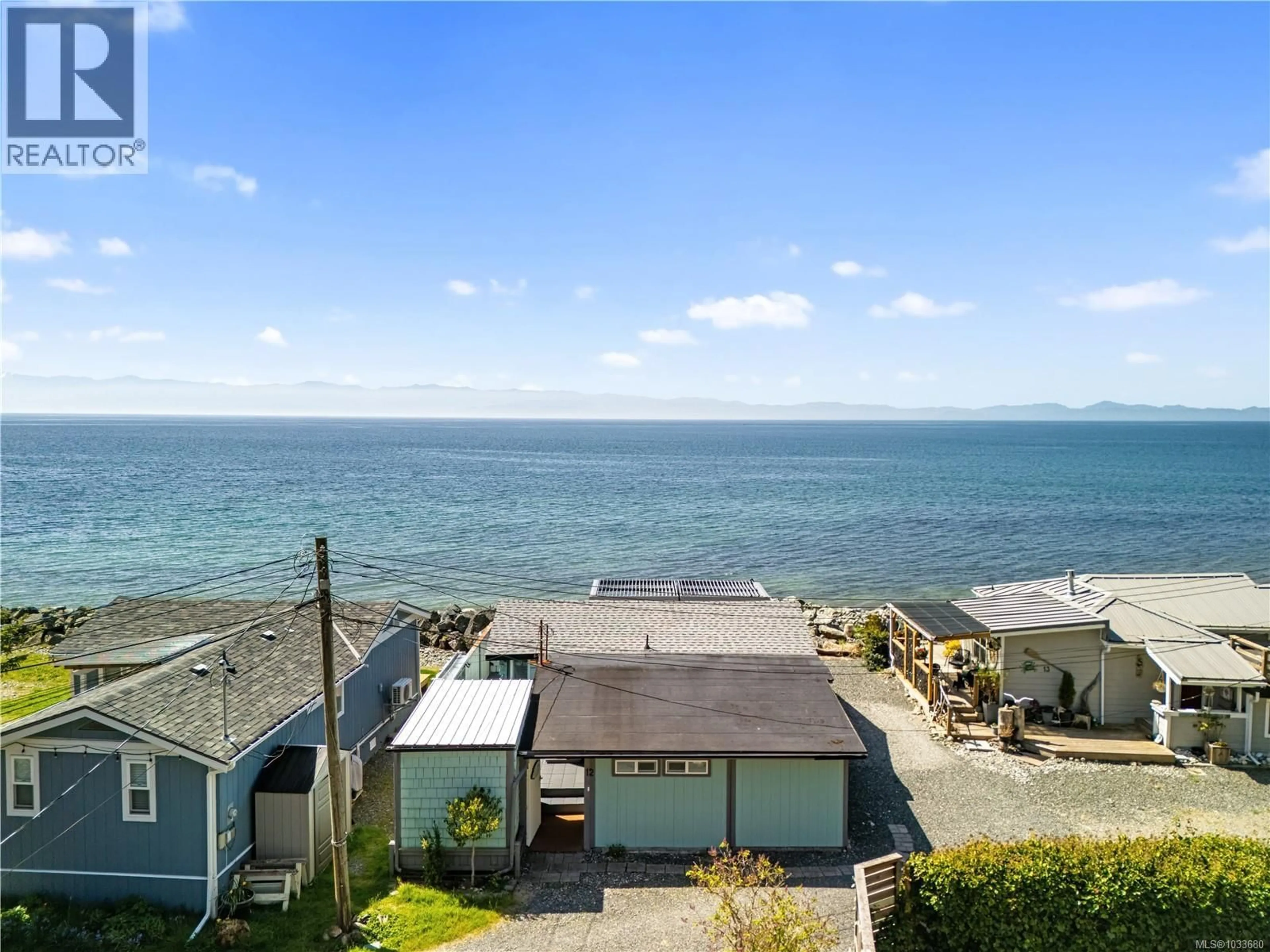 A pic from outside/outdoor area/front of a property/back of a property/a pic from drone, water/lake/river/ocean view for 12 - 8895 WEST COAST ROAD, Sooke British Columbia V9Z1E7