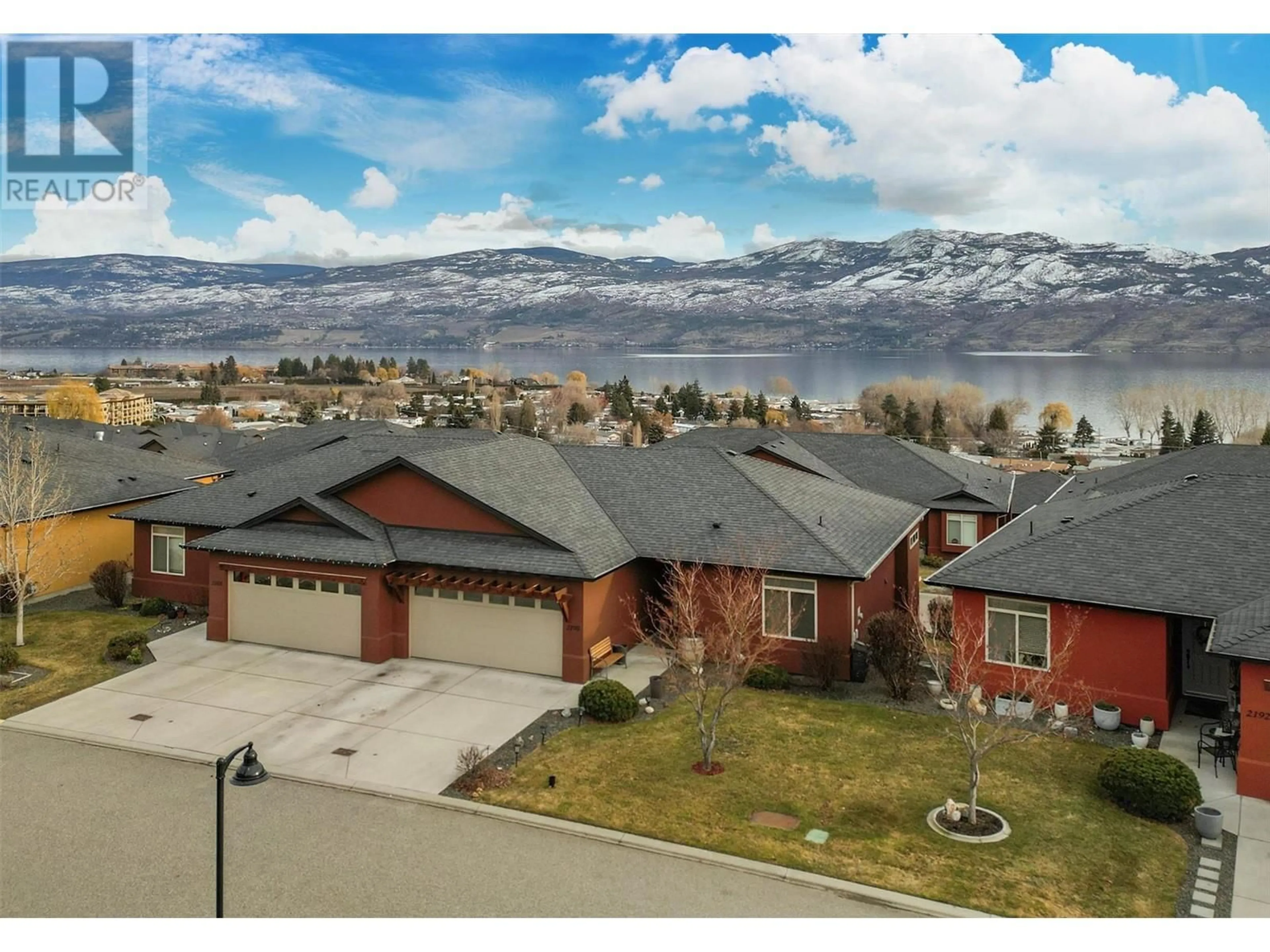 A pic from outside/outdoor area/front of a property/back of a property/a pic from drone, mountain view for 2190 Alvarado Trail, West Kelowna British Columbia V4T3B8