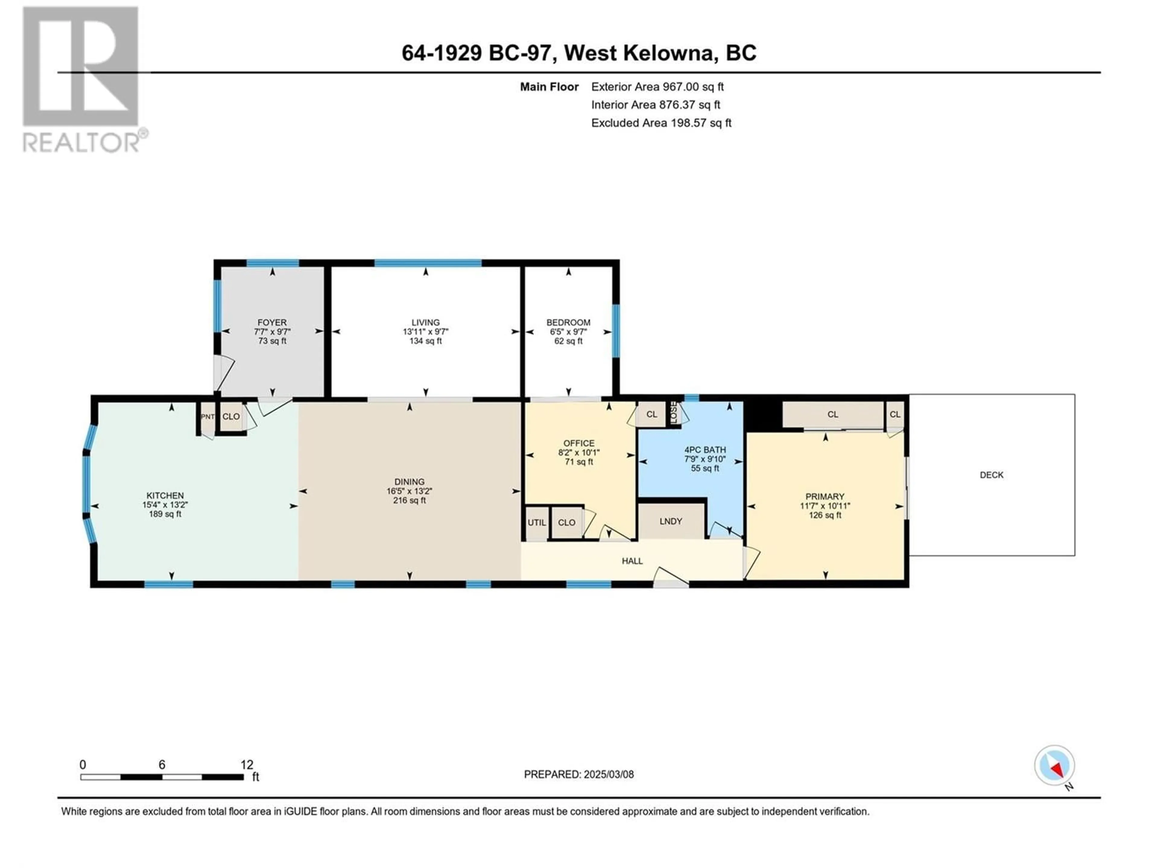 Floor plan for 64 - 1929 97 HIGHWAY SOUTH, West Kelowna British Columbia V1Z2Z1