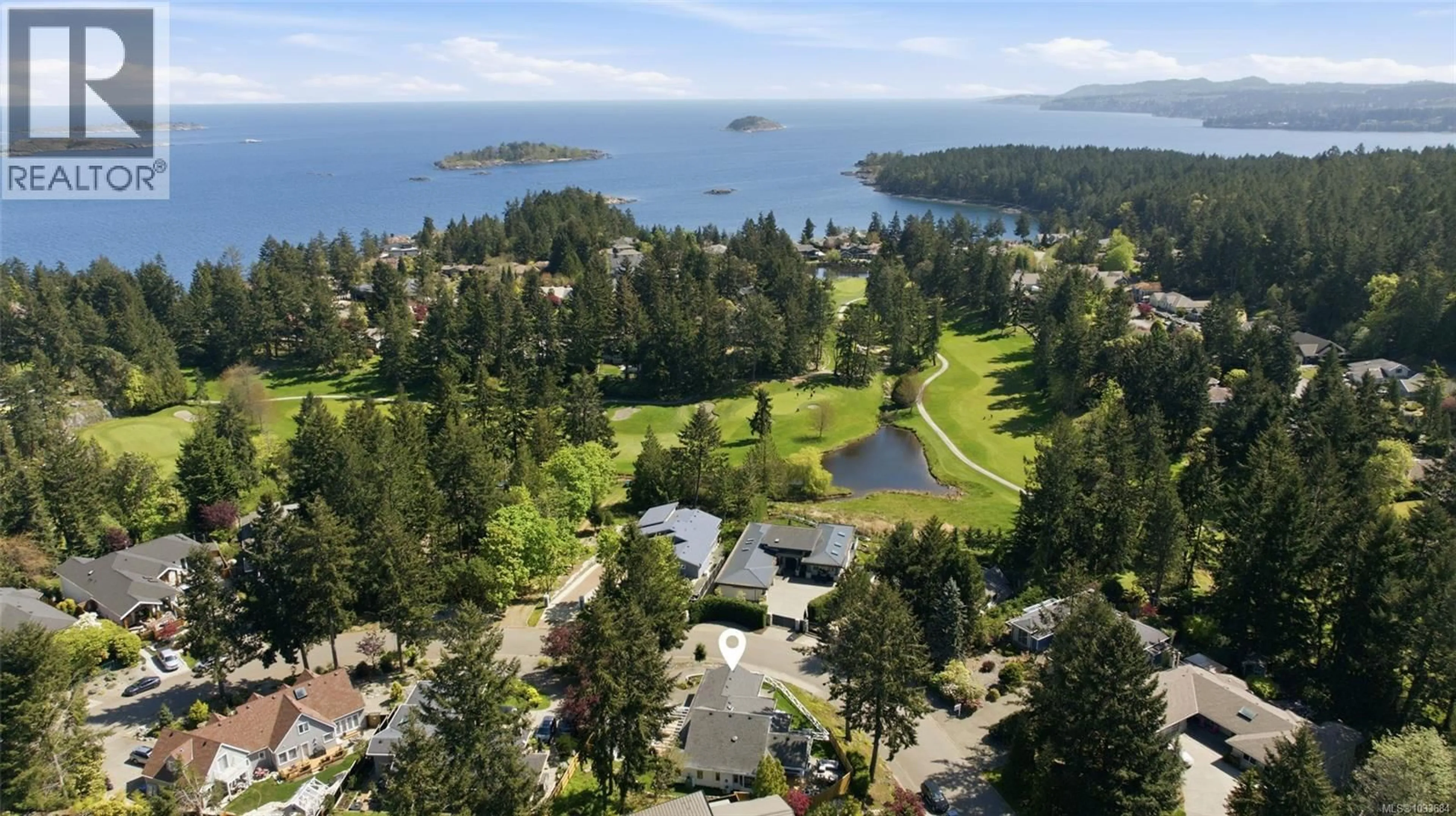 A pic from outside/outdoor area/front of a property/back of a property/a pic from drone, water/lake/river/ocean view for 2420 EVANSHIRE CRESCENT, Nanoose Bay British Columbia V9P9G7