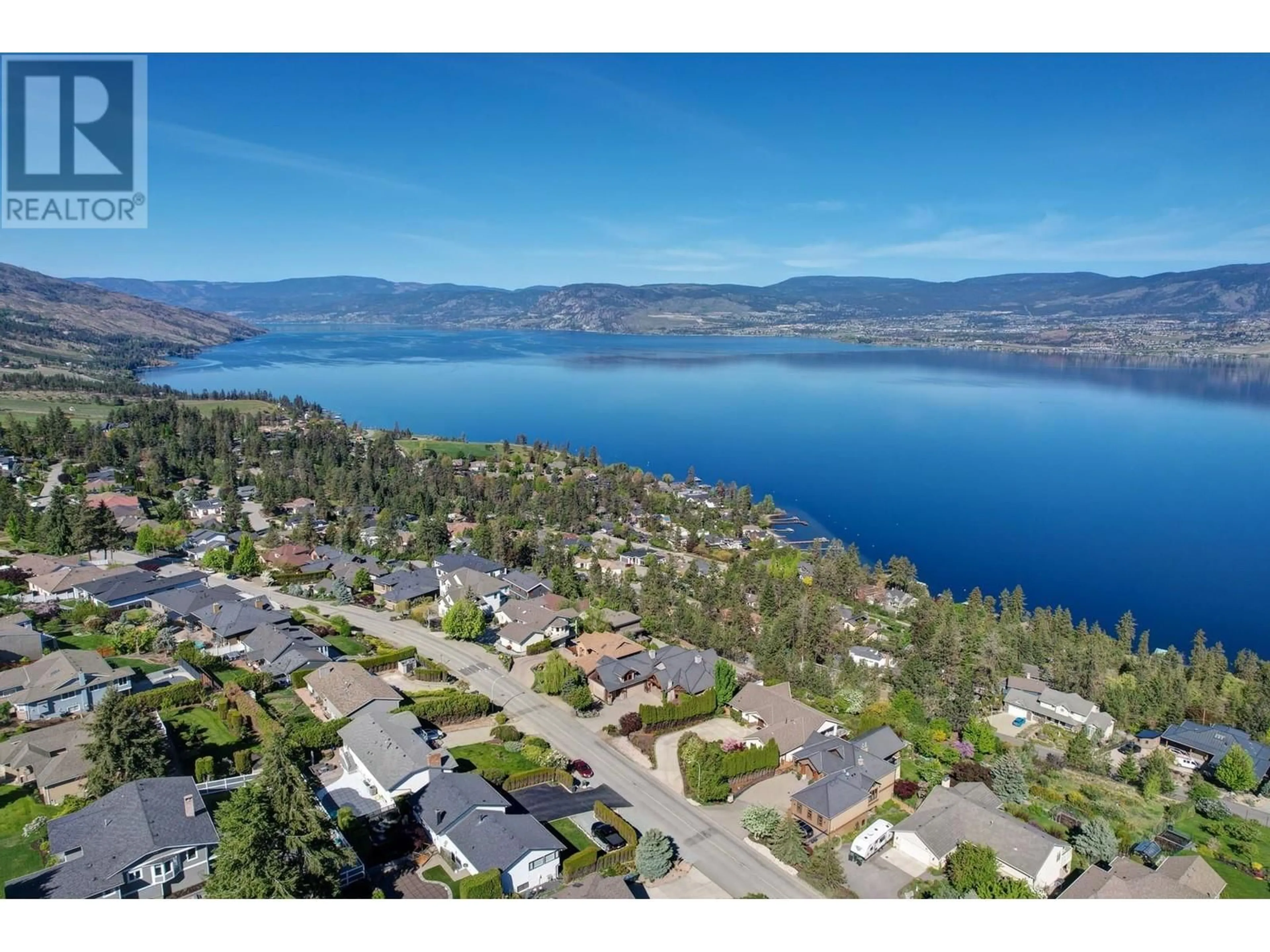 A pic from outside/outdoor area/front of a property/back of a property/a pic from drone, water/lake/river/ocean view for 414 OKAVIEW ROAD, Kelowna British Columbia V1W4K2