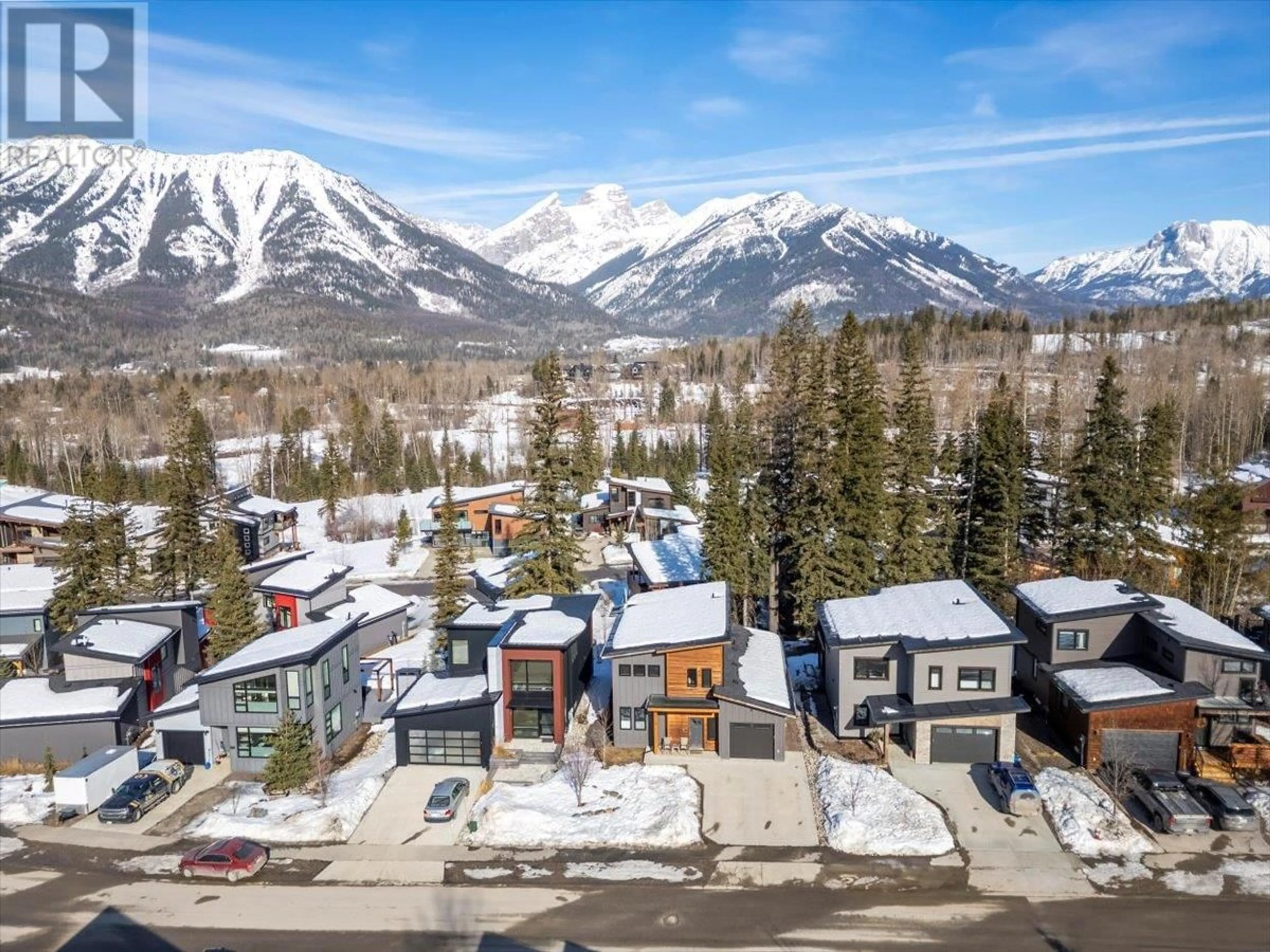 A pic from outside/outdoor area/front of a property/back of a property/a pic from drone, mountain view for 9 Sunniva Drive, Fernie British Columbia V0B1M4