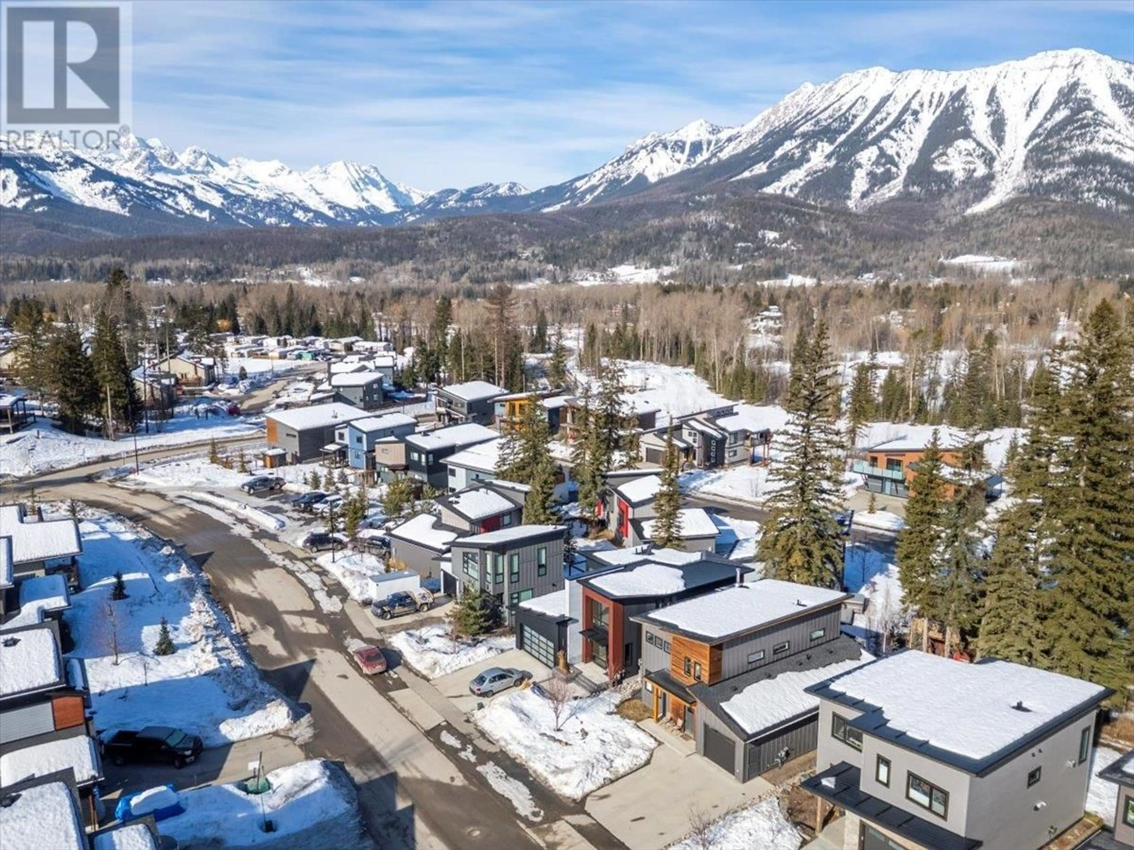 A pic from outside/outdoor area/front of a property/back of a property/a pic from drone, mountain view for 9 Sunniva Drive, Fernie British Columbia V0B1M4