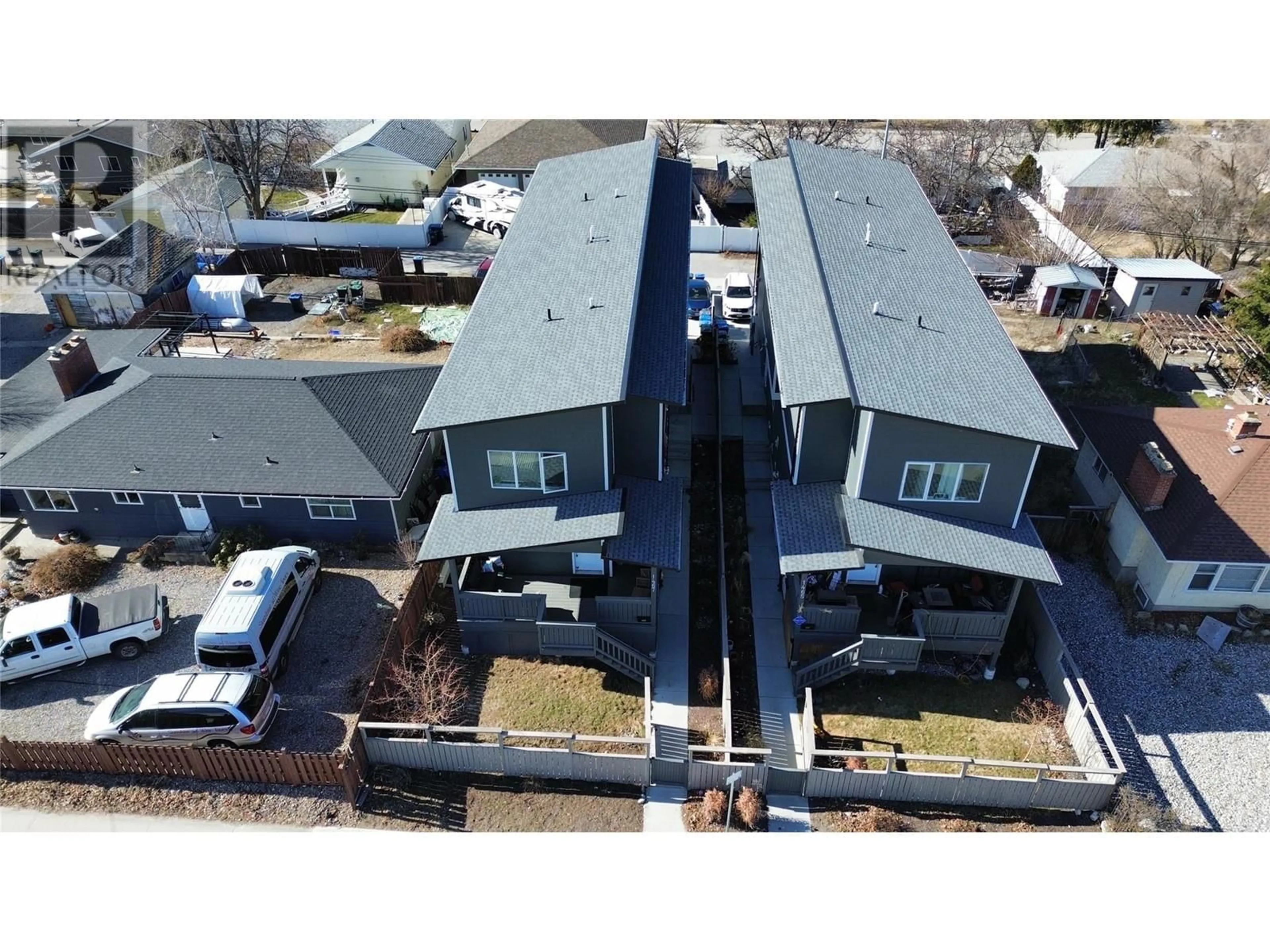 A pic from outside/outdoor area/front of a property/back of a property/a pic from drone, building for 1467 Government Street Unit# 101/102, Penticton British Columbia V2A4V9