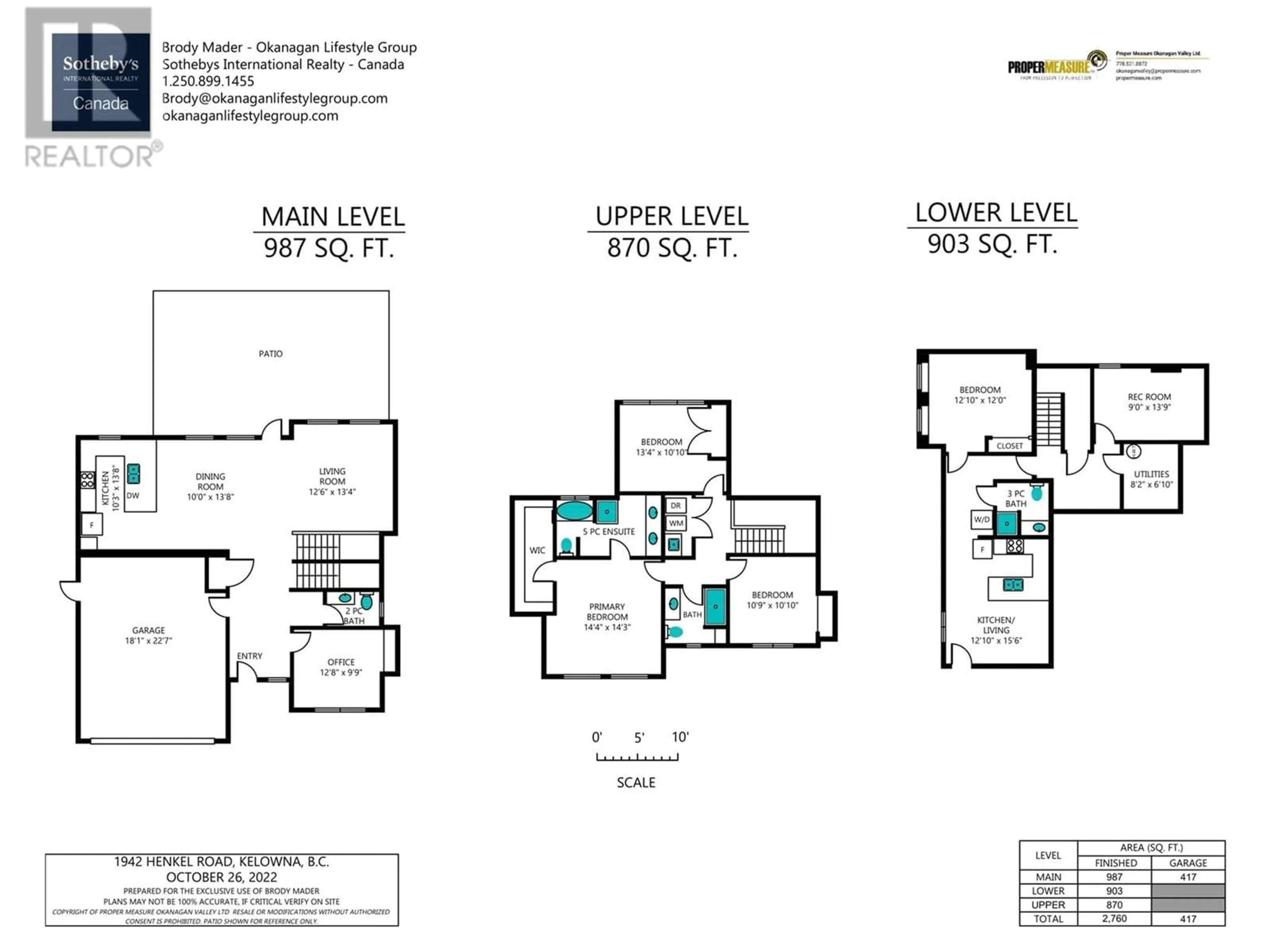 Floor plan for 1942 Henkel Road, Kelowna British Columbia V1V2E3