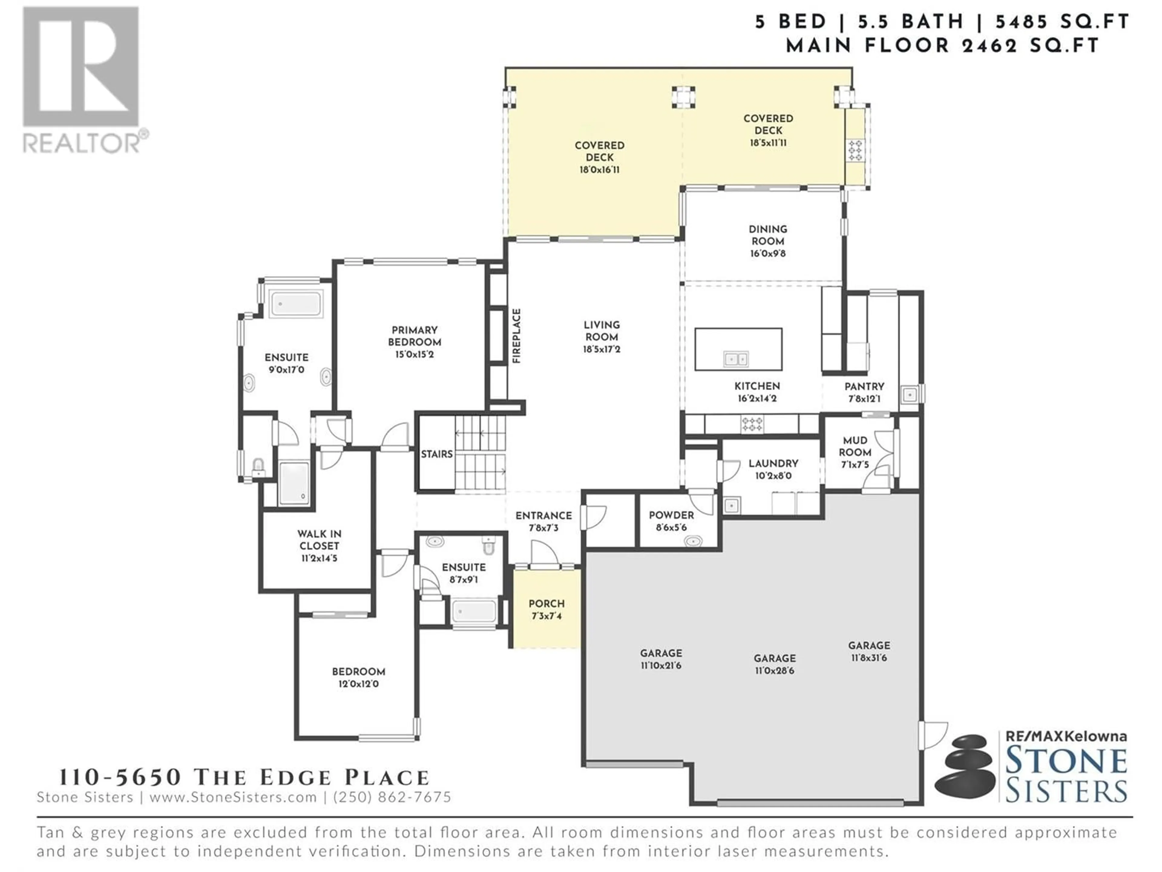 Floor plan for 110 - 5650 THE EDGE PLACE, Kelowna British Columbia V1W5M4