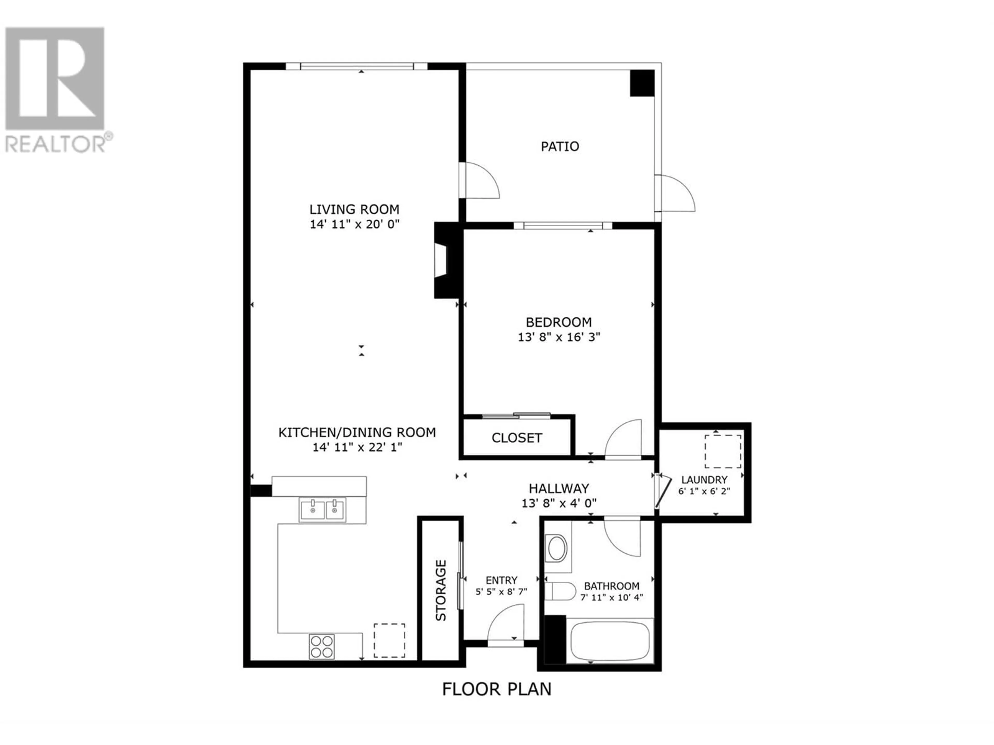 Floor plan for 680 Lequime Road Unit# 101, Kelowna British Columbia V1W1A4