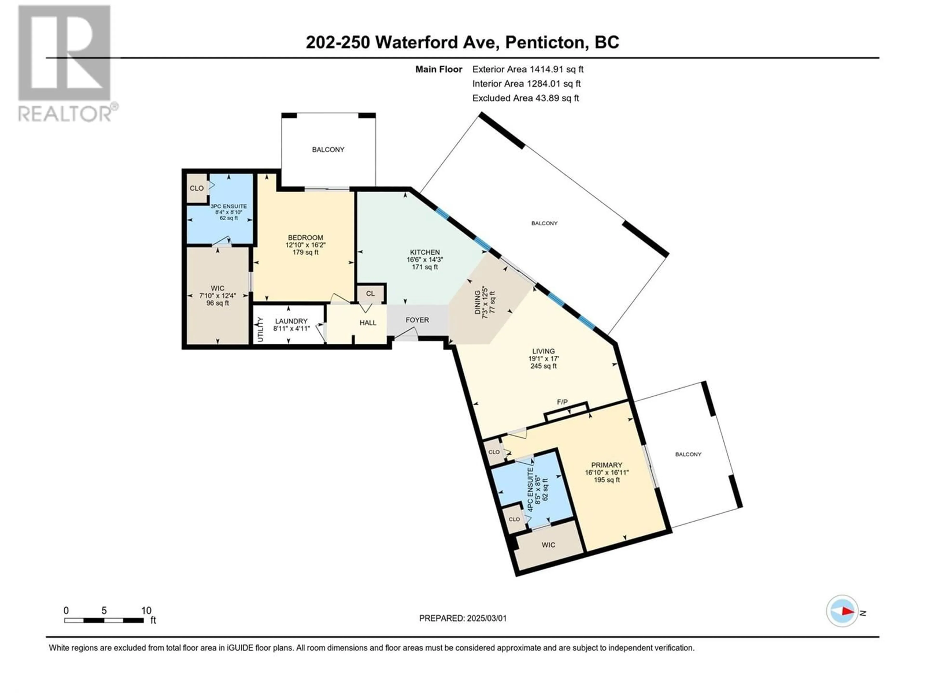 Floor plan for 202 - 250 WATERFORD AVENUE, Penticton British Columbia V2A3T8