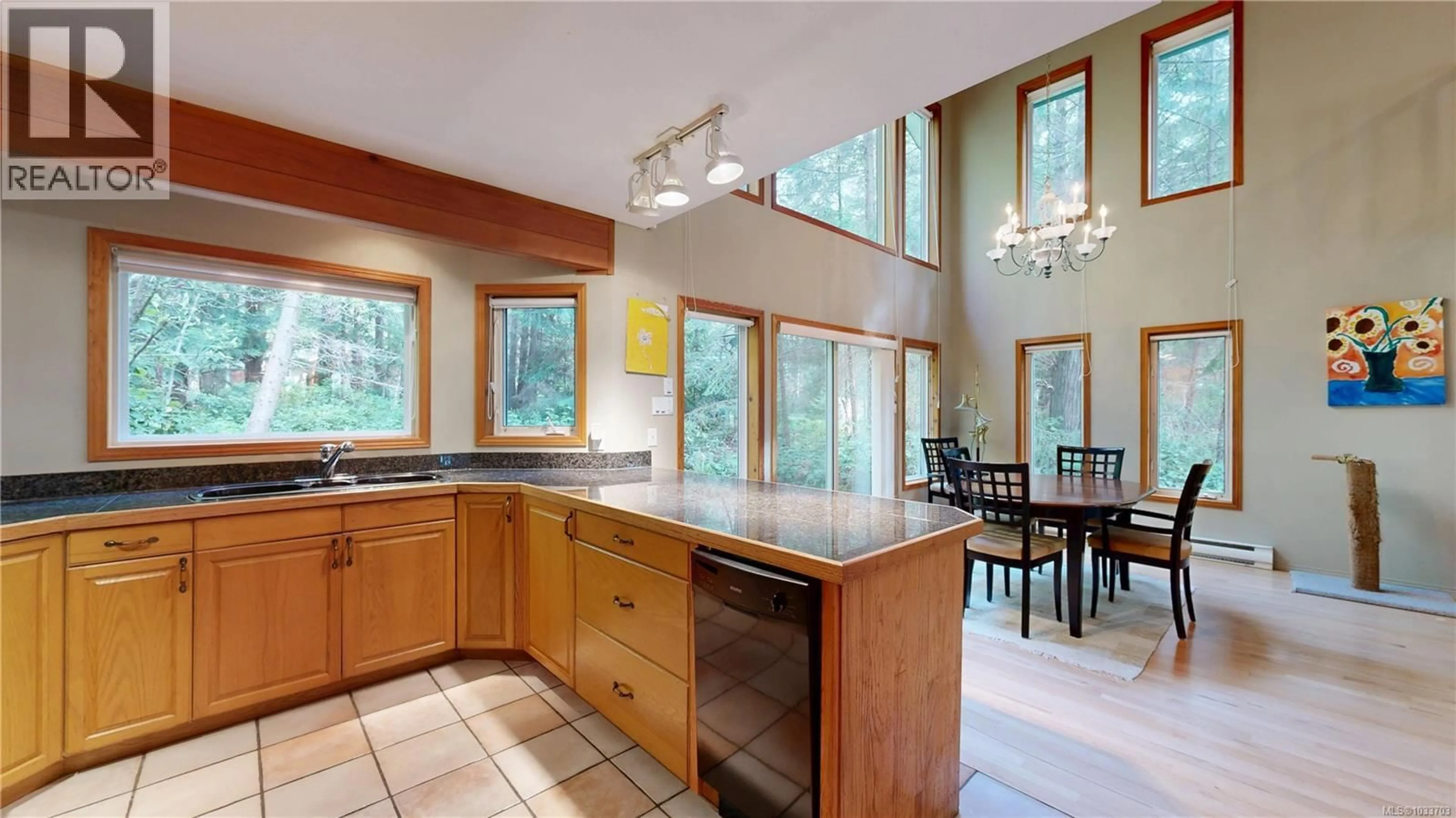 Open concept kitchen, ceramic/tile floor for 190 GRAYSTON ROAD, Gabriola Island British Columbia V0R1X1