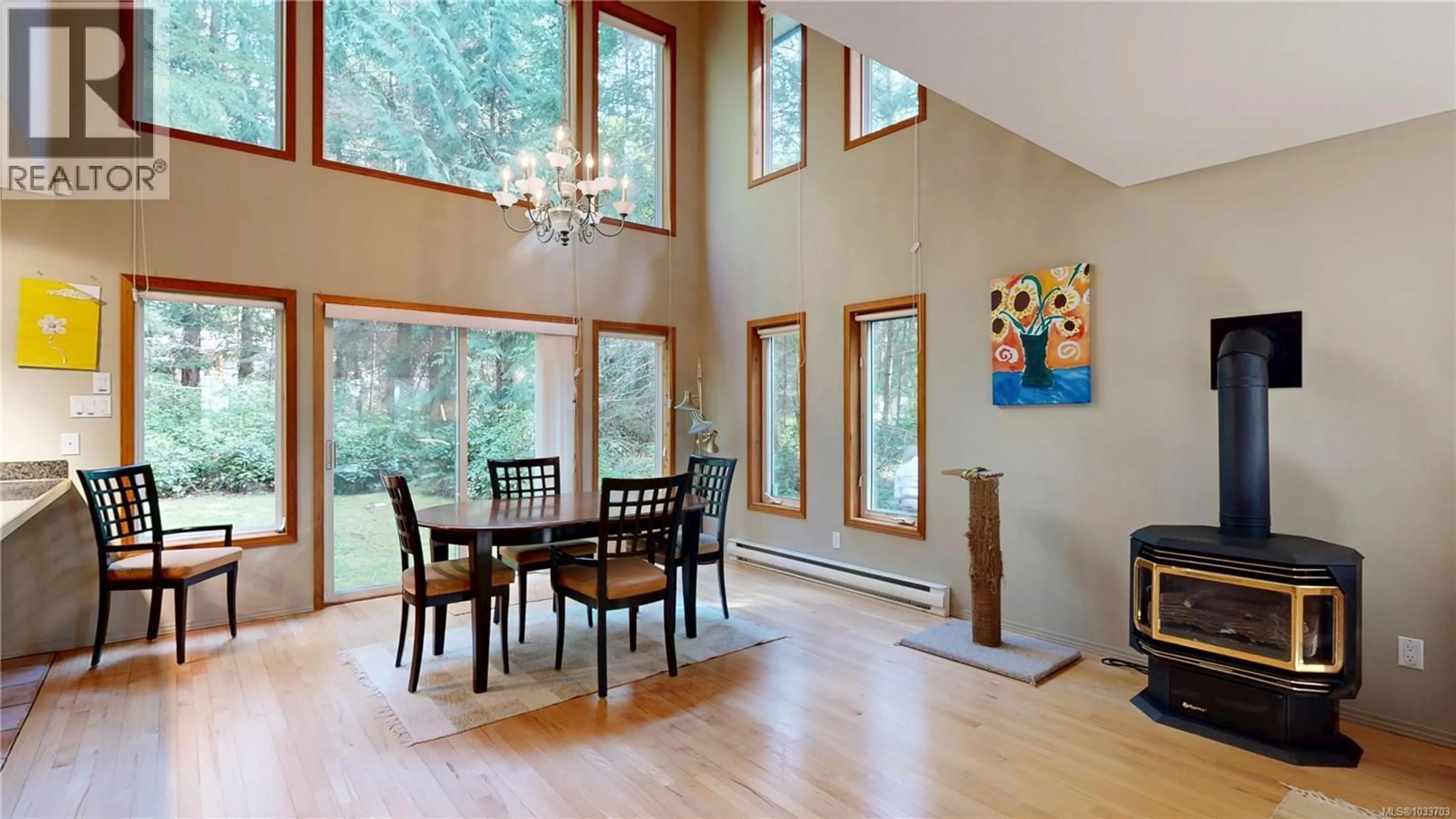 Dining room, wood/laminate floor for 190 GRAYSTON ROAD, Gabriola Island British Columbia V0R1X1