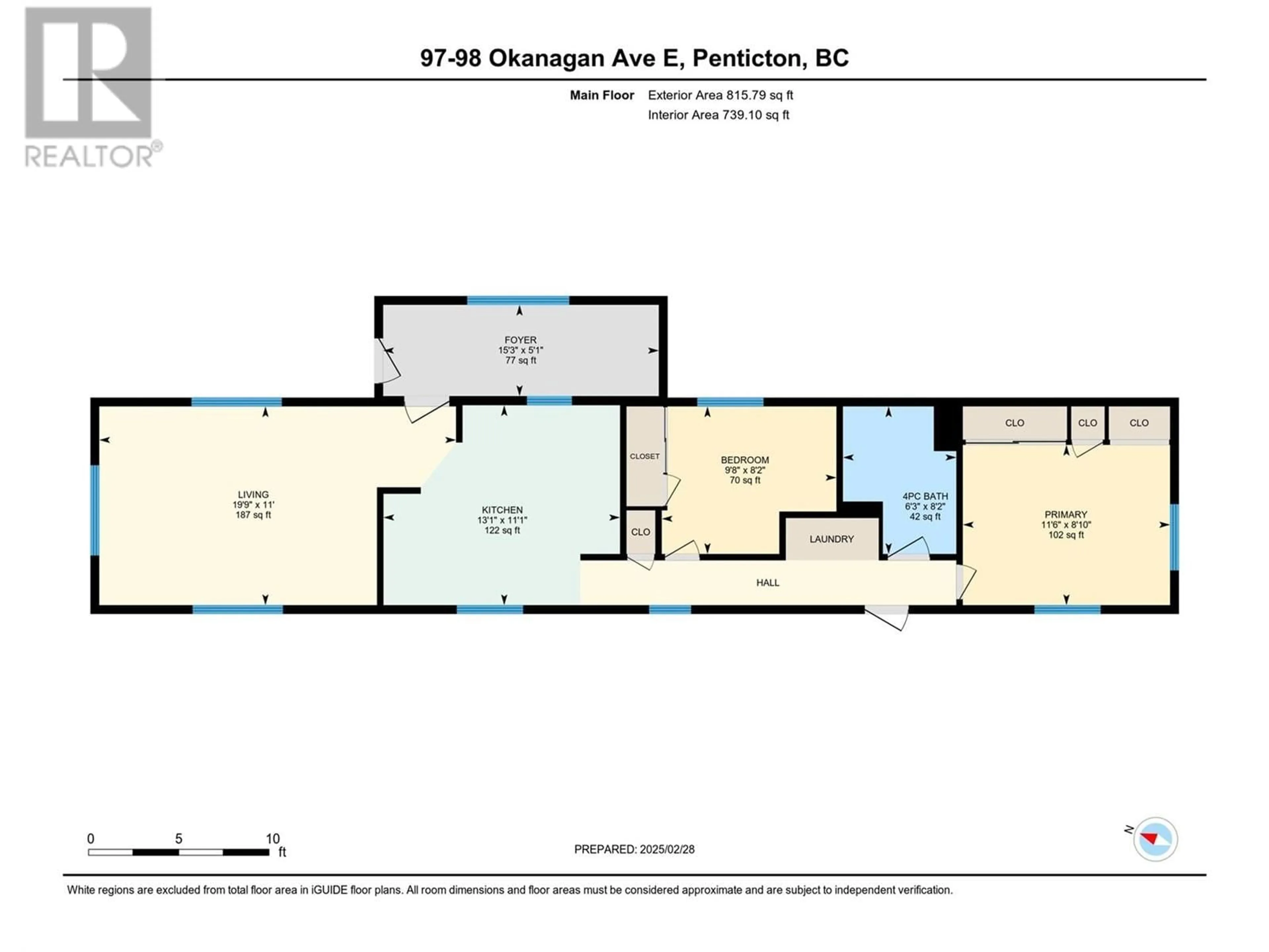 Floor plan for 98 Okanagan Avenue E Unit# 97, Penticton British Columbia V2A3J5