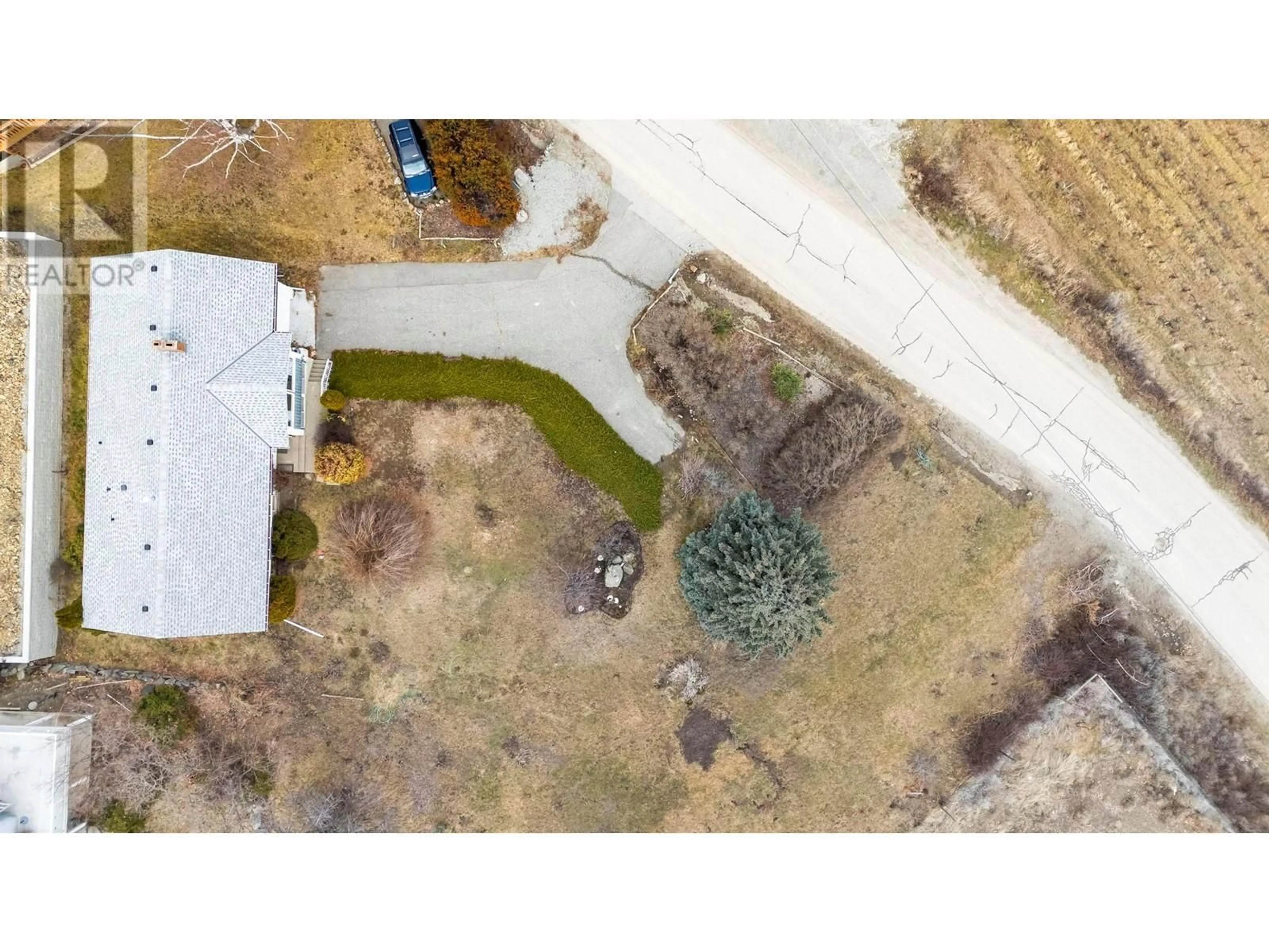 A pic from outside/outdoor area/front of a property/back of a property/a pic from drone, street for 2870 Ourtoland Road, West Kelowna British Columbia V1Z2H6