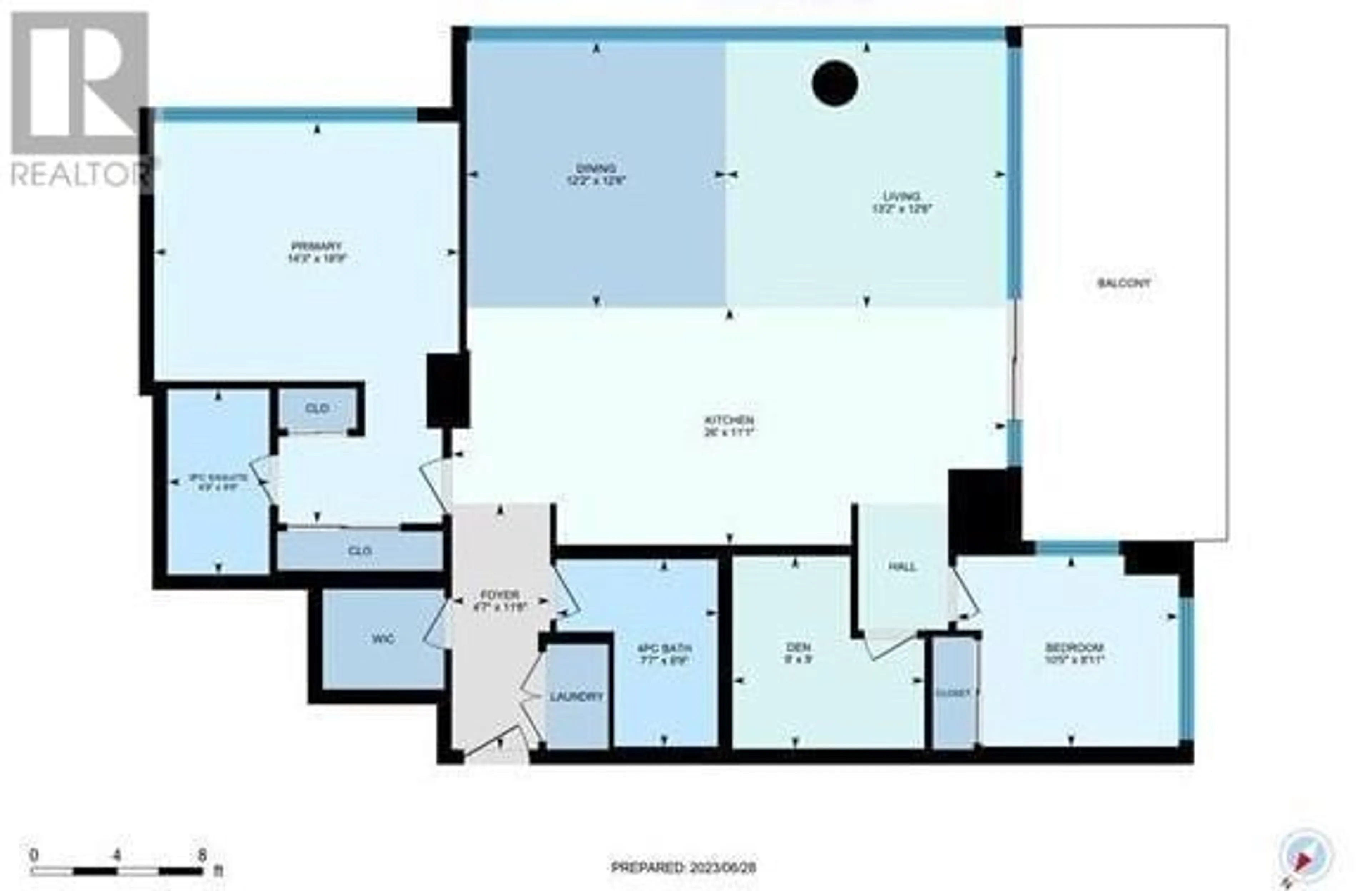 Floor plan for 1191 Sunset Drive Unit# 1603, Kelowna British Columbia V1Y0J4