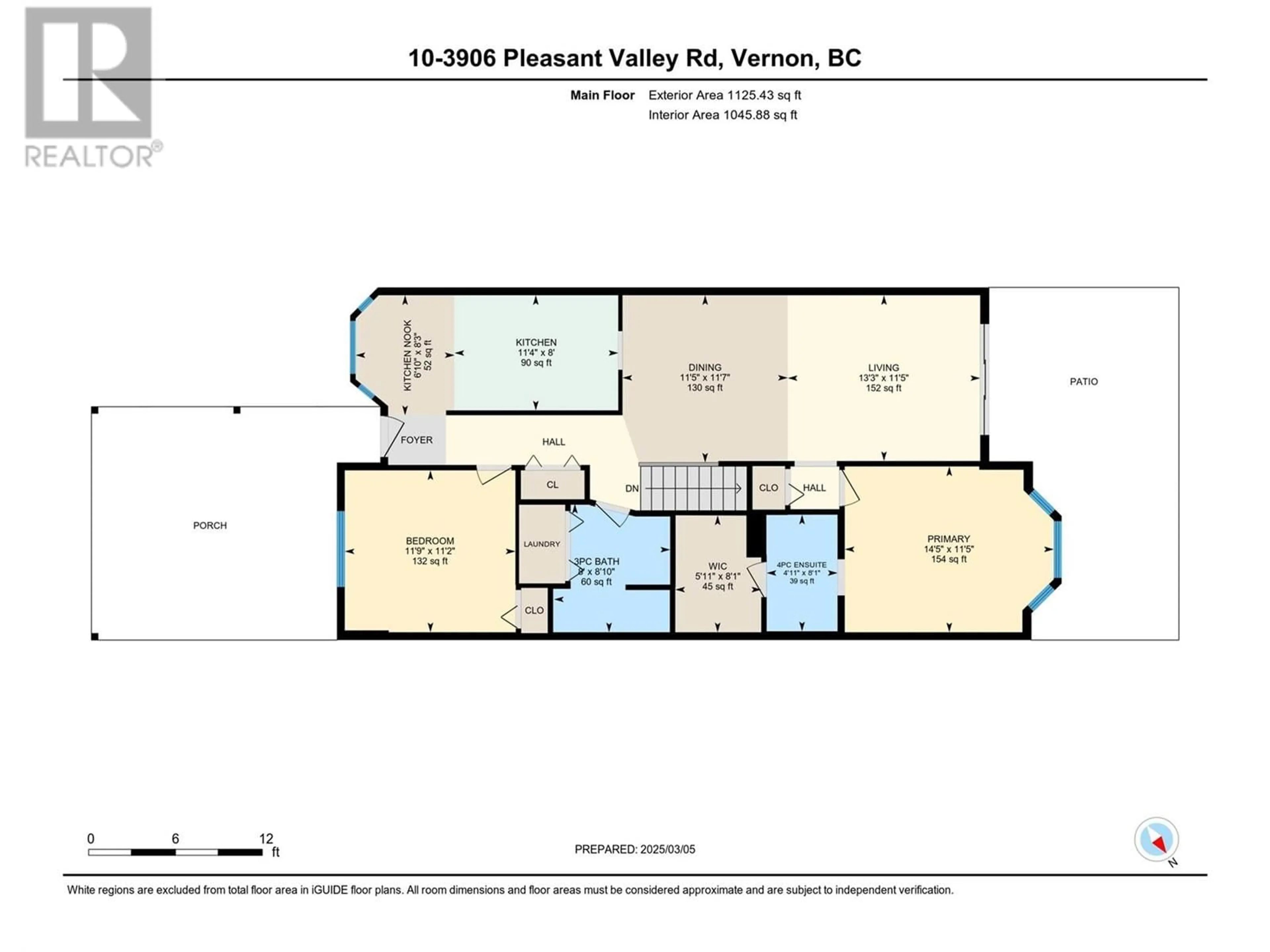 Floor plan for 10 - 3906 PLEASANT VALLEY ROAD, Vernon British Columbia V1T4L9