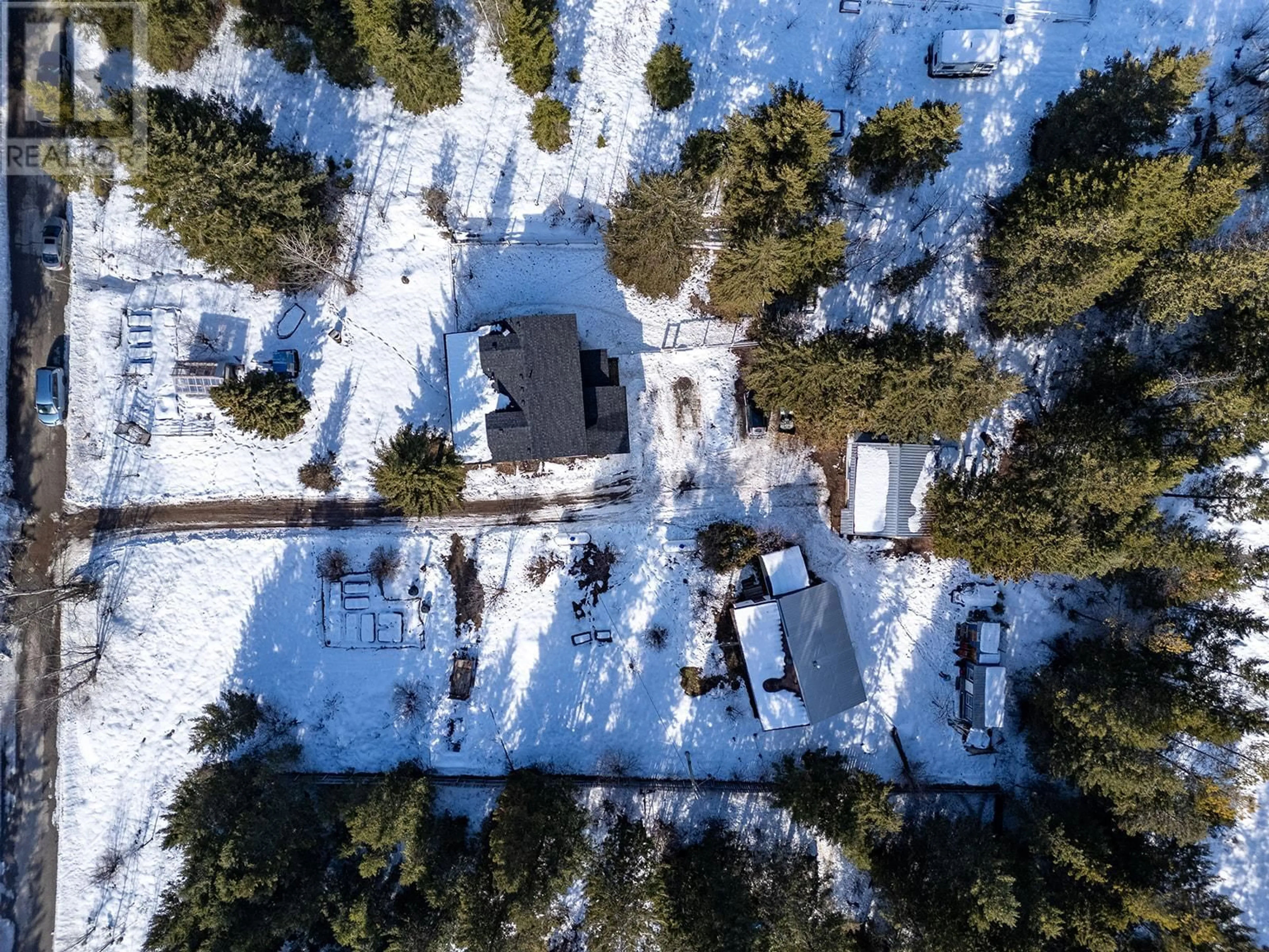 A pic from outside/outdoor area/front of a property/back of a property/a pic from drone, unknown for 3071 TEGART FRONTAGE ROAD, Parson British Columbia V0A1L0