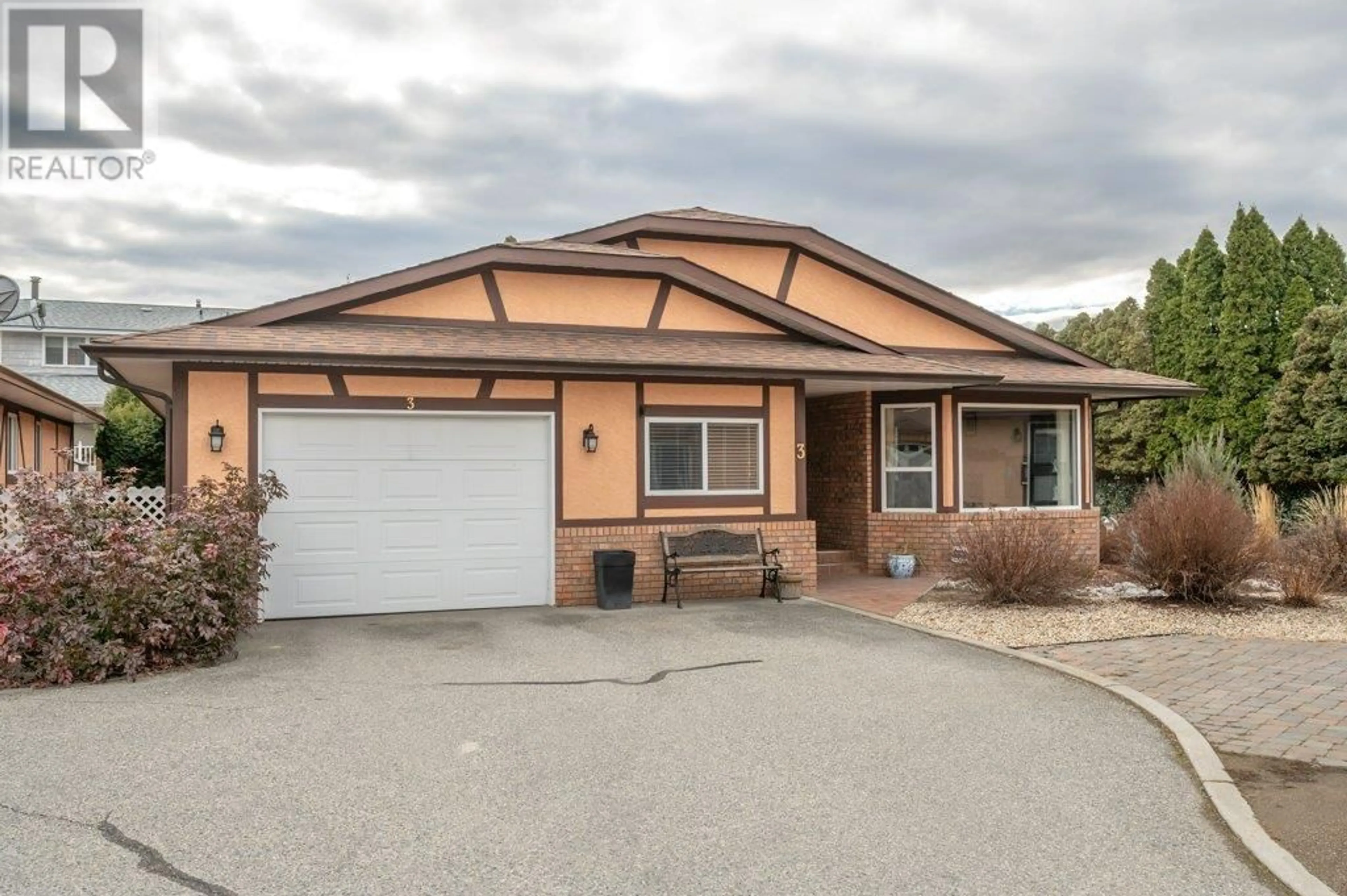 Home with brick exterior material, street for 3 - 6437 MEADOWS DRIVE, Oliver British Columbia V0H1T3