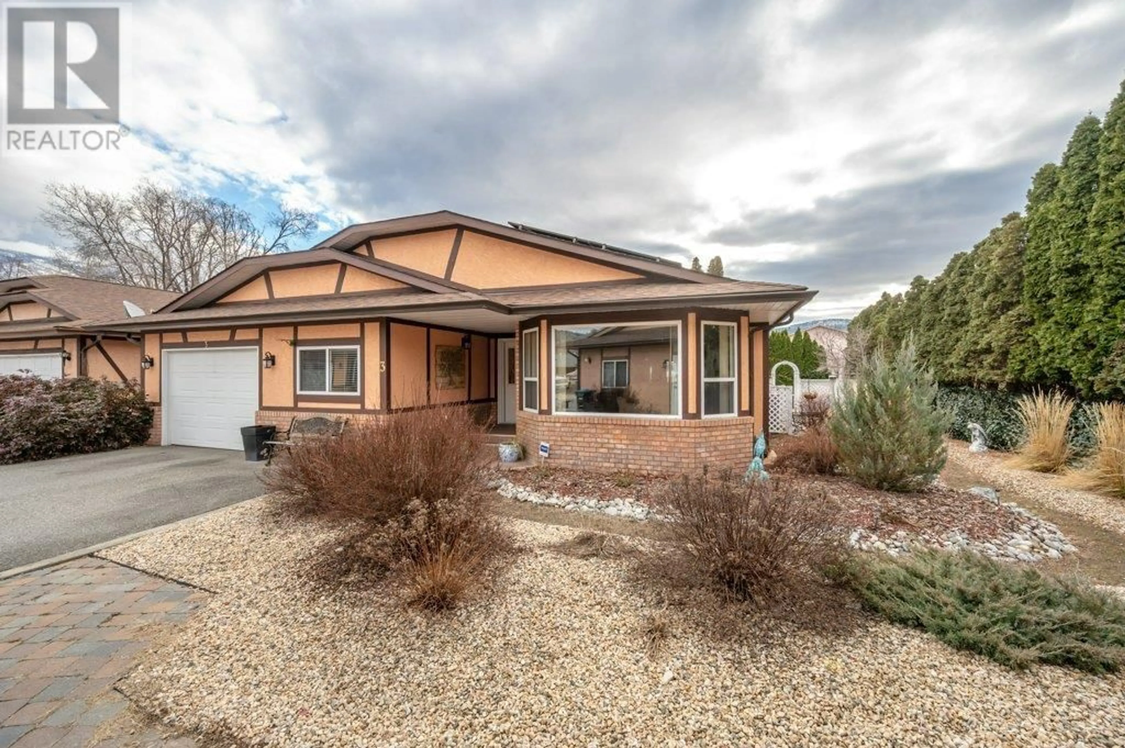 Home with brick exterior material, street for 3 - 6437 MEADOWS DRIVE, Oliver British Columbia V0H1T3