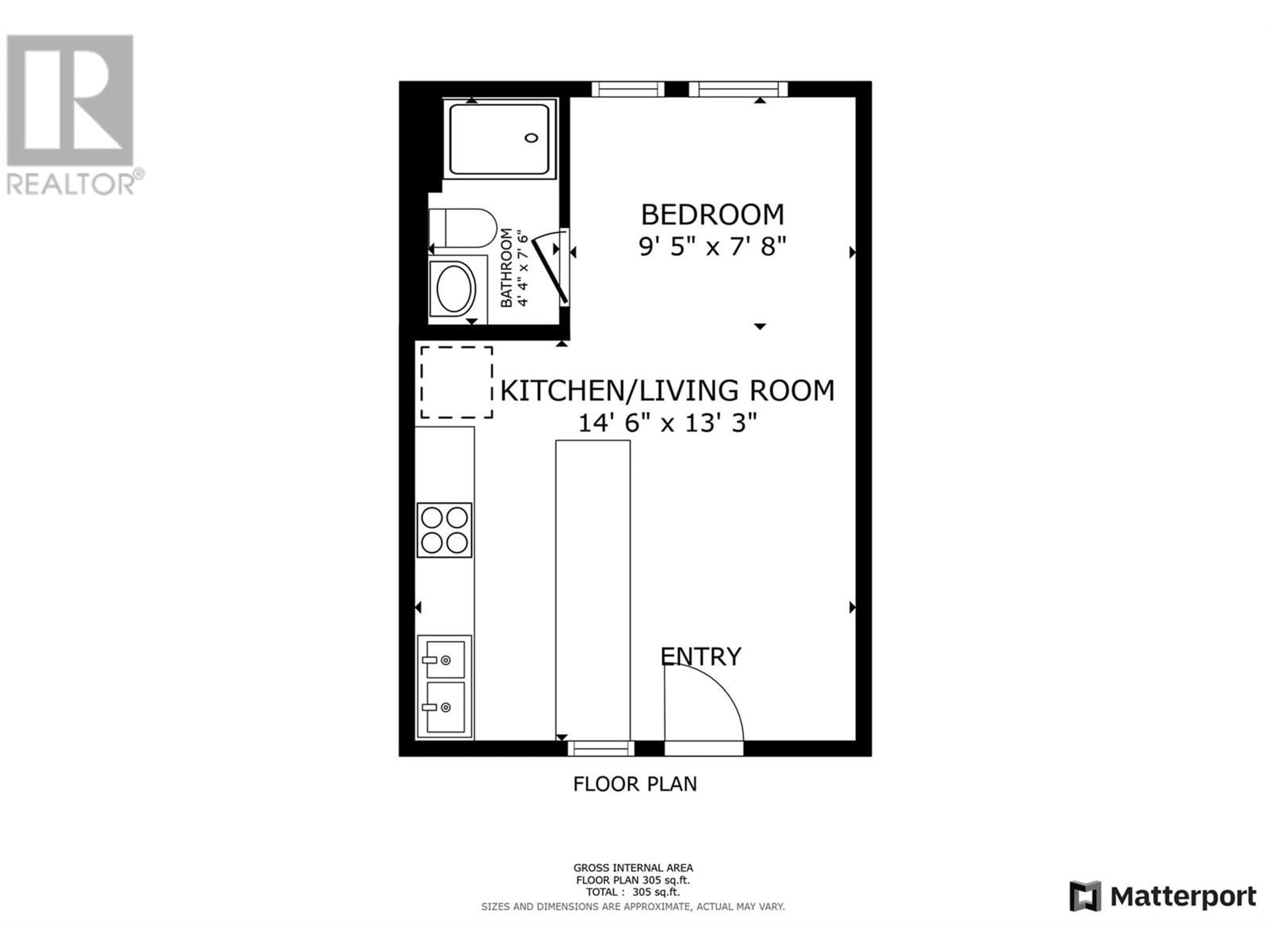 Floor plan for 2555 Lakeshore Road Unit# 412, Vernon British Columbia V1H0A4