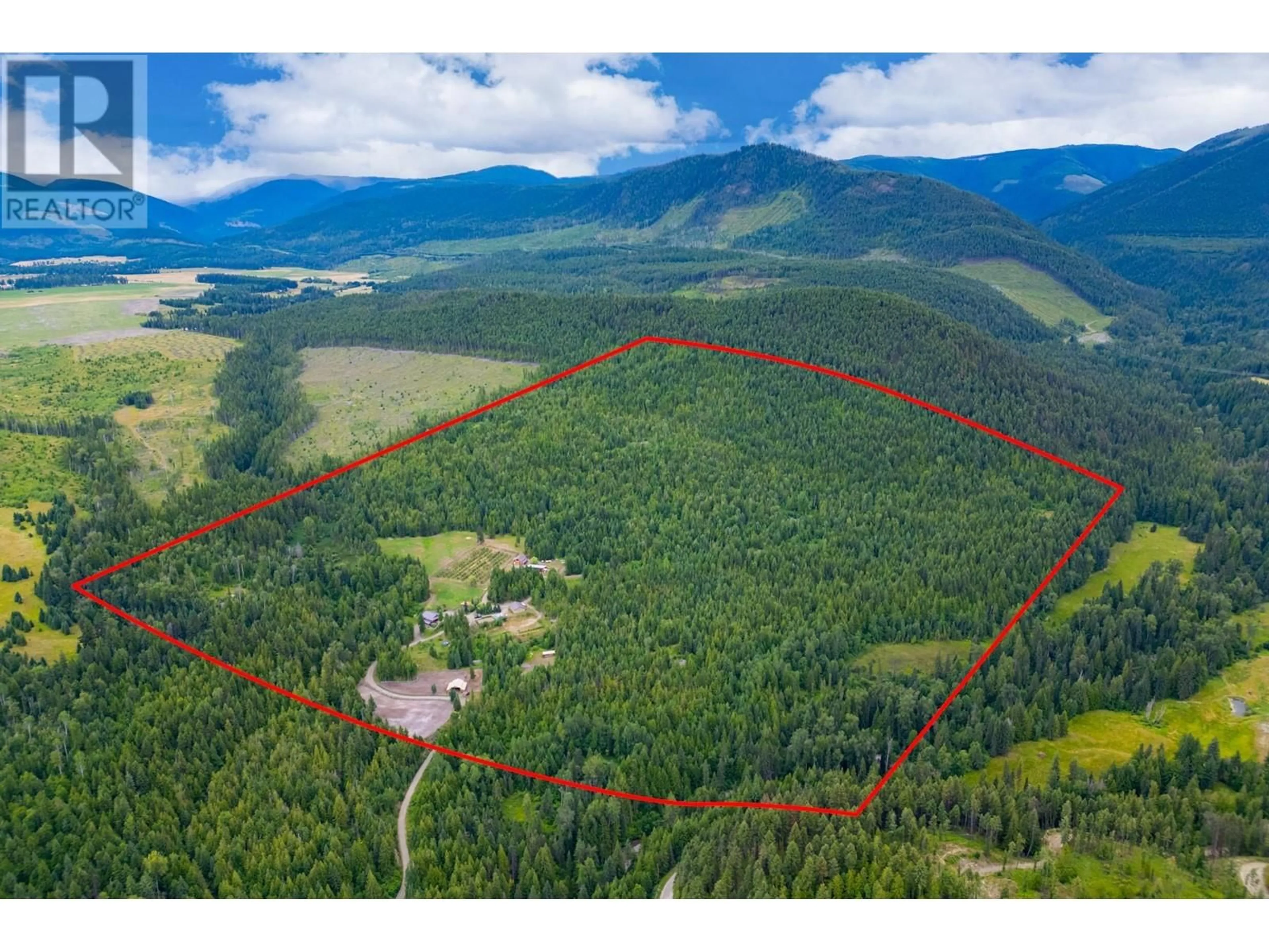 A pic from outside/outdoor area/front of a property/back of a property/a pic from drone, mountain view for 380 RICHLANDS ROAD, Cherryville British Columbia V0E2G0