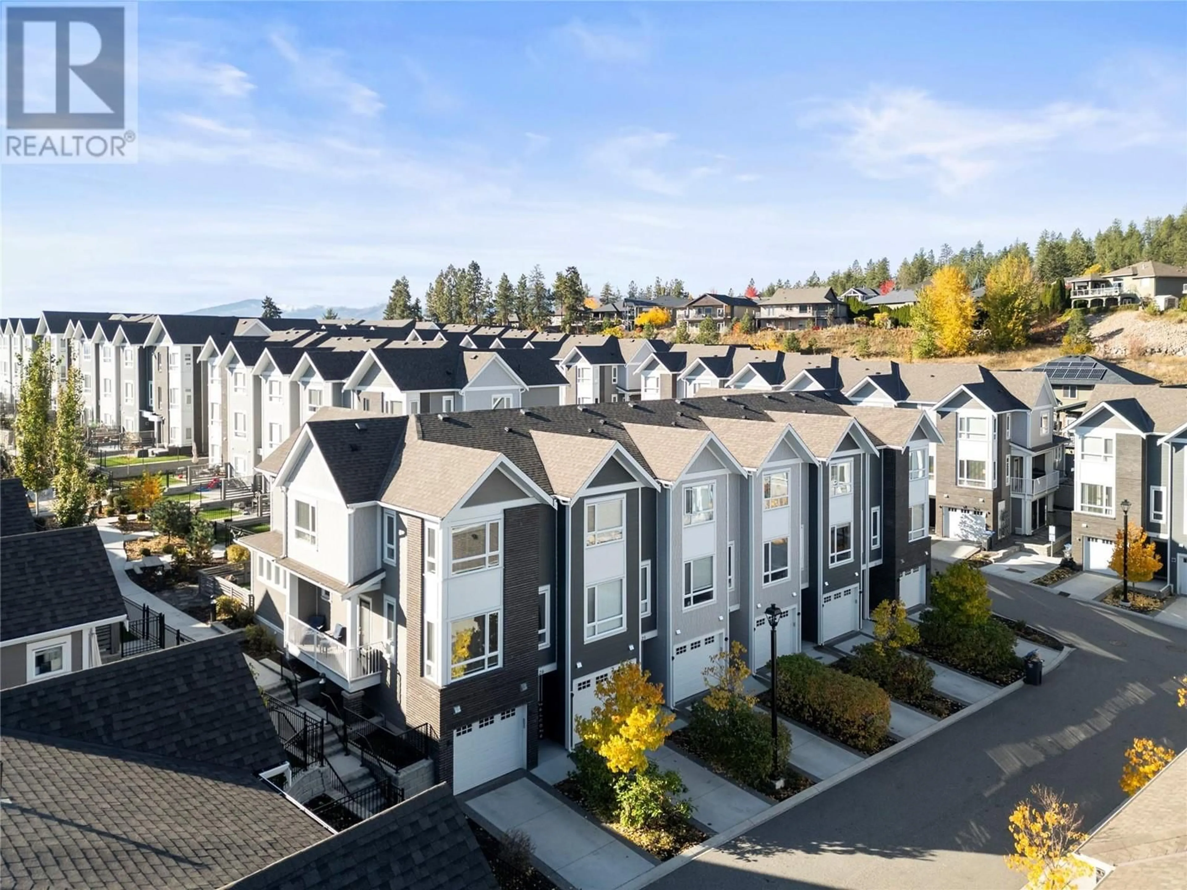 A pic from outside/outdoor area/front of a property/back of a property/a pic from drone, mountain view for 26 - 13098 SHORELINE WAY, Lake Country British Columbia V4V0A8