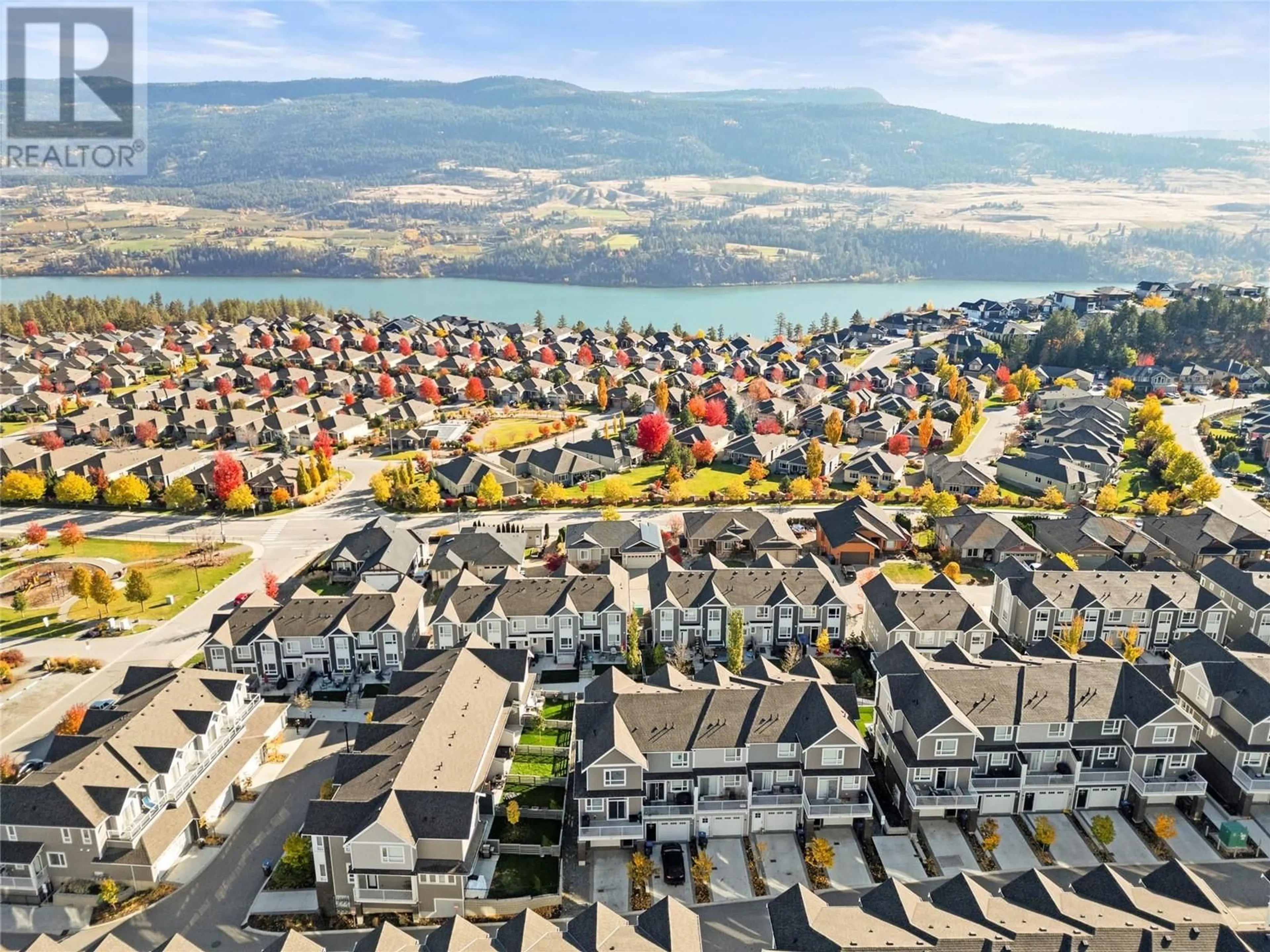 A pic from outside/outdoor area/front of a property/back of a property/a pic from drone, mountain view for 26 - 13098 SHORELINE WAY, Lake Country British Columbia V4V0A8
