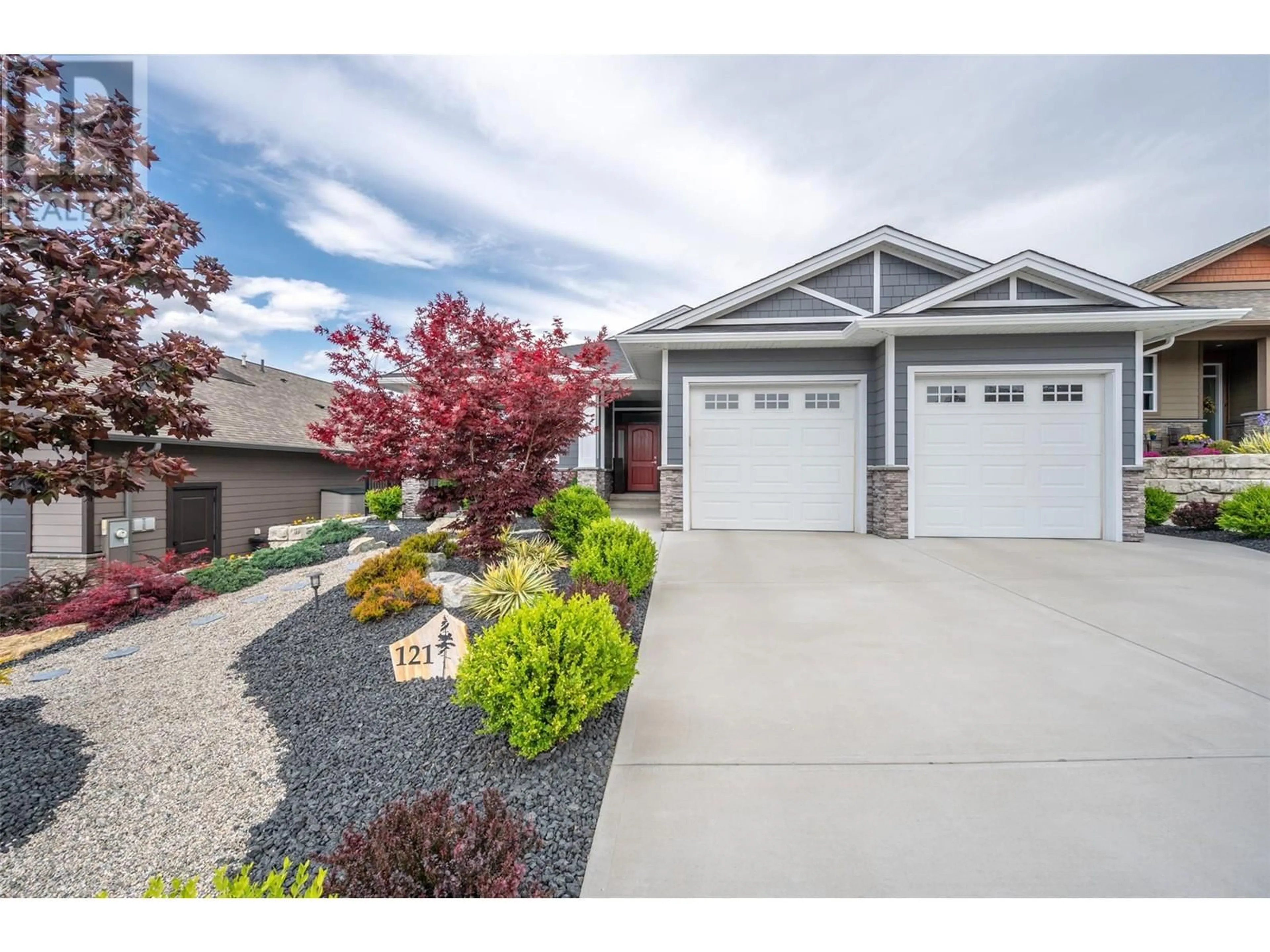 Home with vinyl exterior material, street for 121 TIMBERSTONE PLACE, Penticton British Columbia V2A0B5