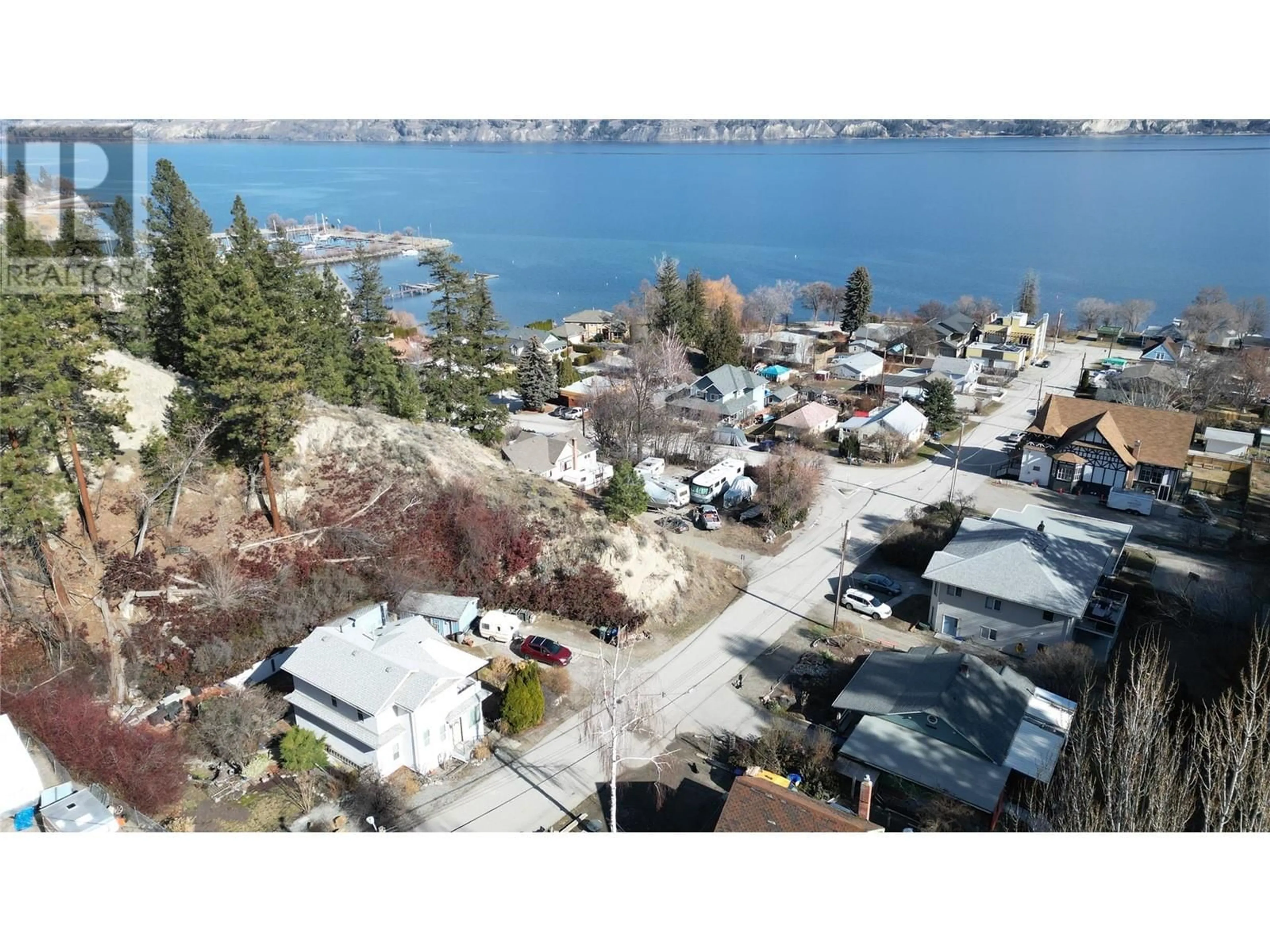 A pic from outside/outdoor area/front of a property/back of a property/a pic from drone, water/lake/river/ocean view for 5706 BUTLER STREET, Summerland British Columbia V0H1Z1