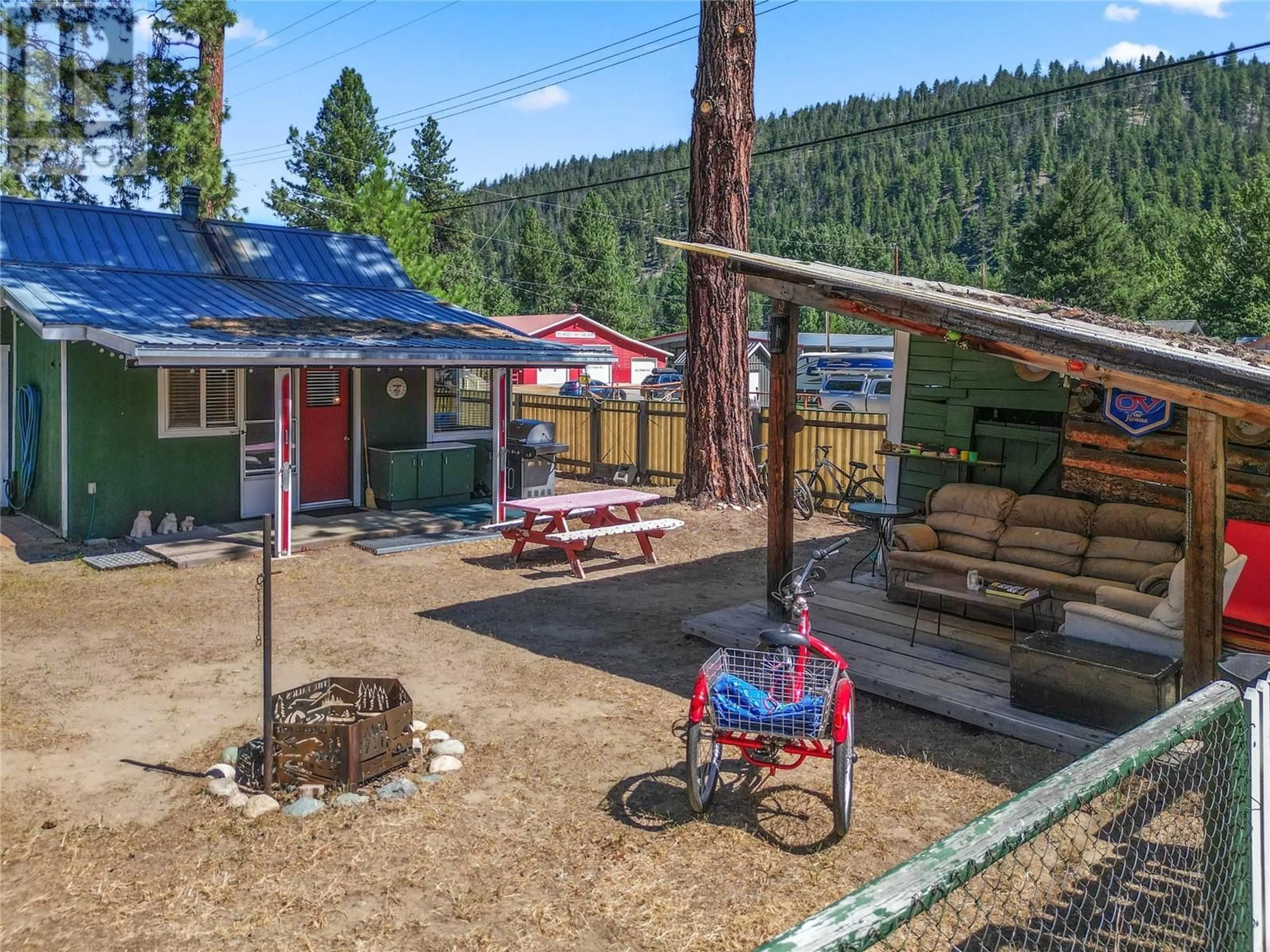 A pic from outside/outdoor area/front of a property/back of a property/a pic from drone, mountain view for 141 1ST STREET, Tulameen British Columbia V0X1W0