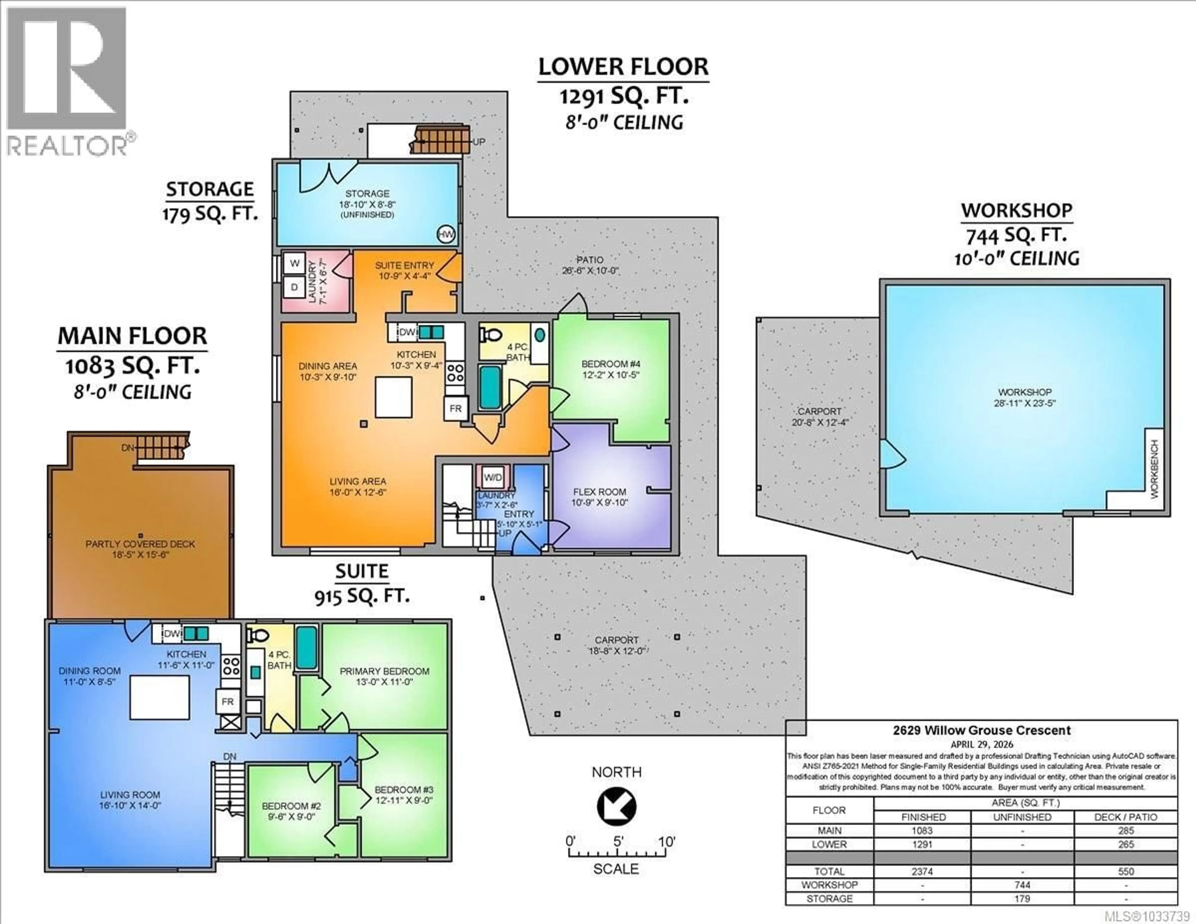 Floor plan for 2629 WILLOW GROUSE CRESCENT, Nanaimo British Columbia V9T3T5