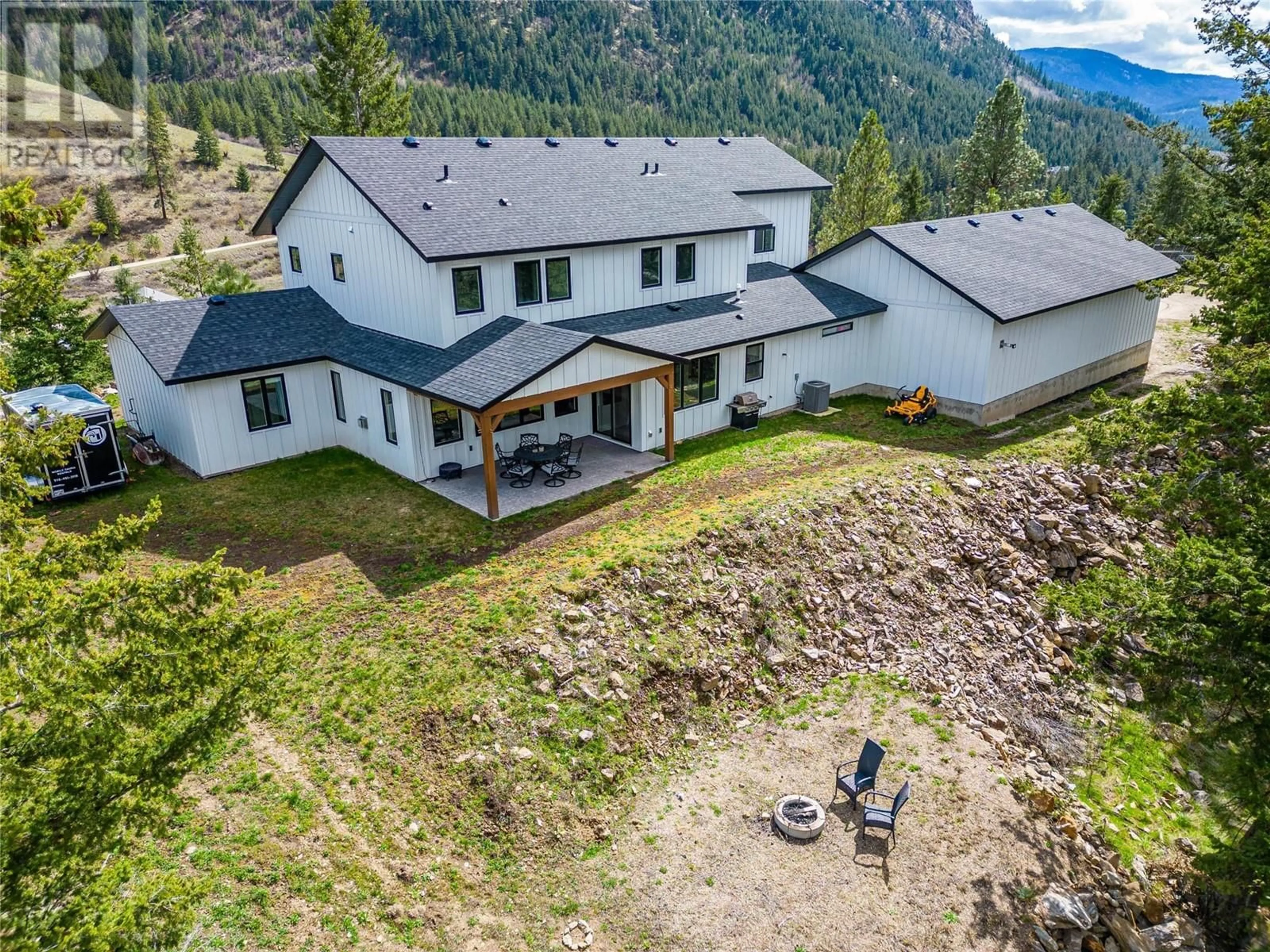 A pic from outside/outdoor area/front of a property/back of a property/a pic from drone, mountain view for 460 SHUSWAP CHASE CREEK ROAD, Chase British Columbia V0E1M0