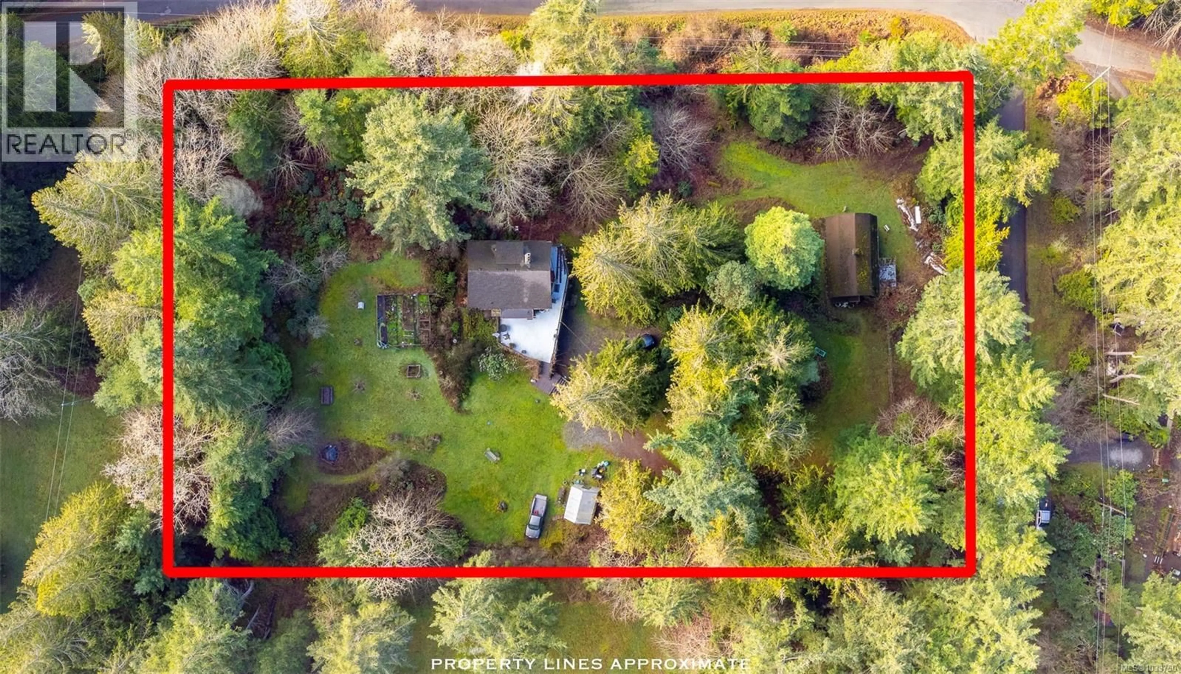 A pic from outside/outdoor area/front of a property/back of a property/a pic from drone, forest/trees view for 3217 HEWSTONE ROAD, Nanaimo British Columbia V9X1W8