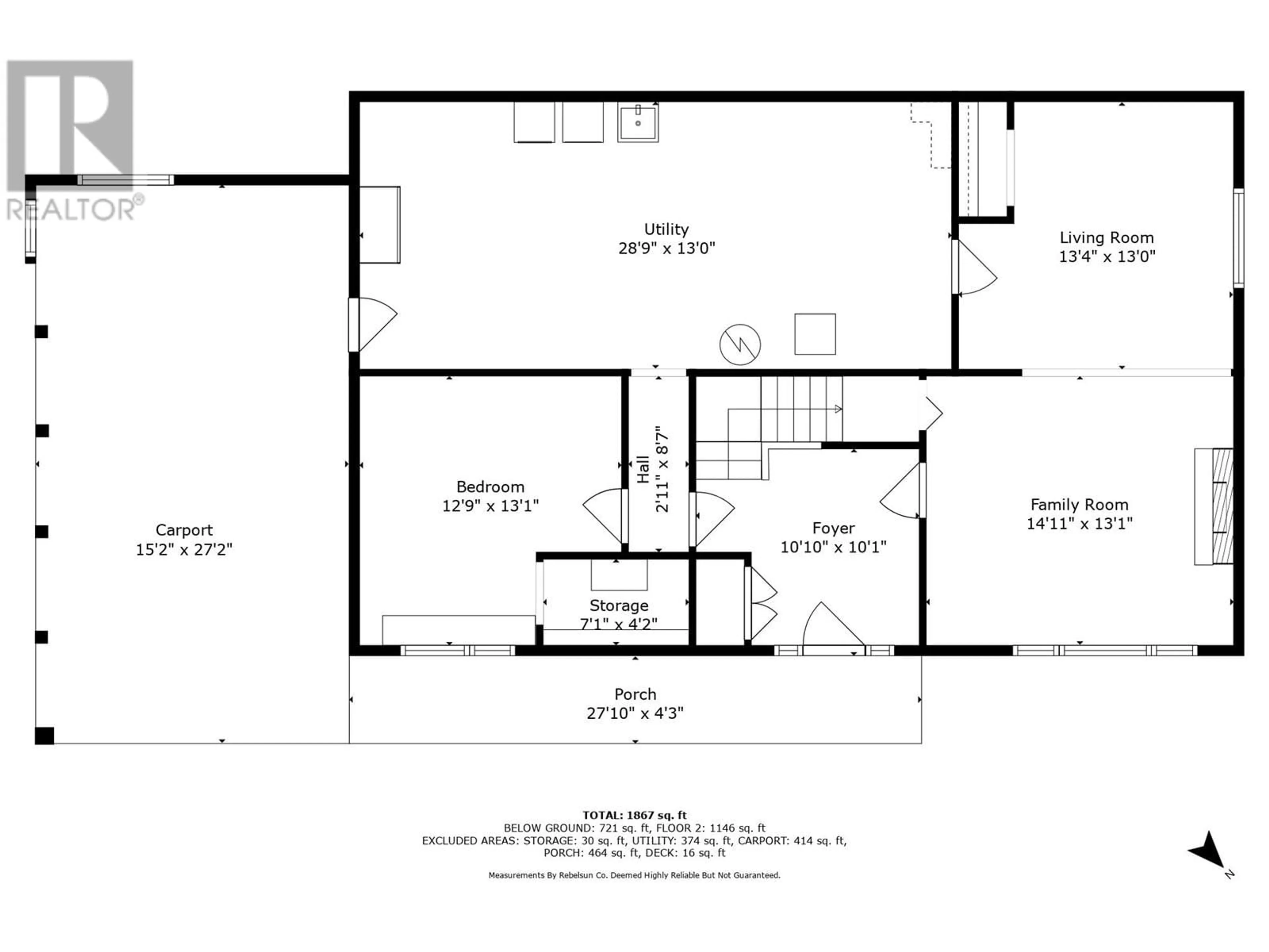Floor plan for 1311 SUNRISE DRIVE, Kamloops British Columbia V2C5H3