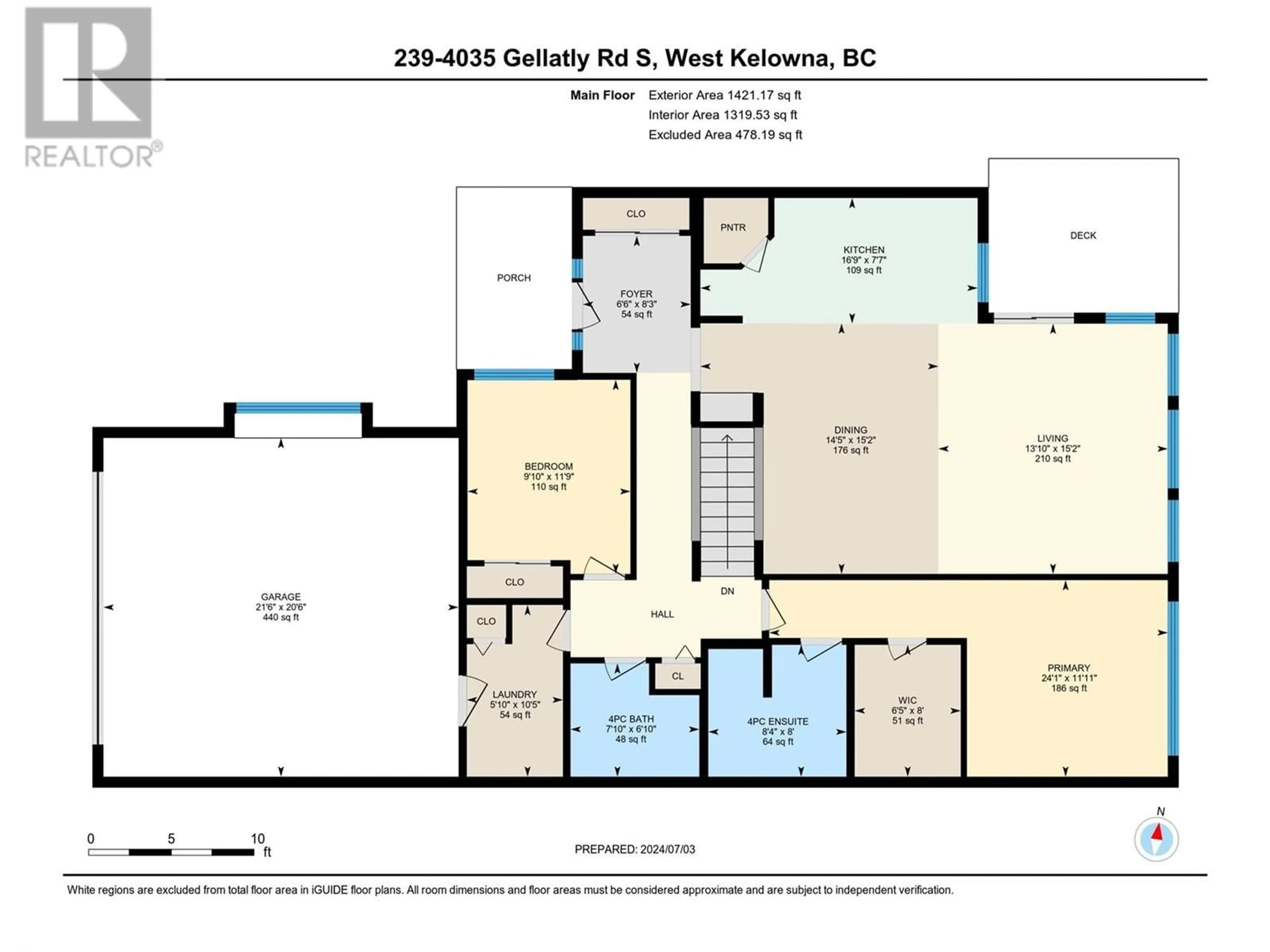 Floor plan for 239 - 4035 GELLATLY ROAD, West Kelowna British Columbia V4T1R7