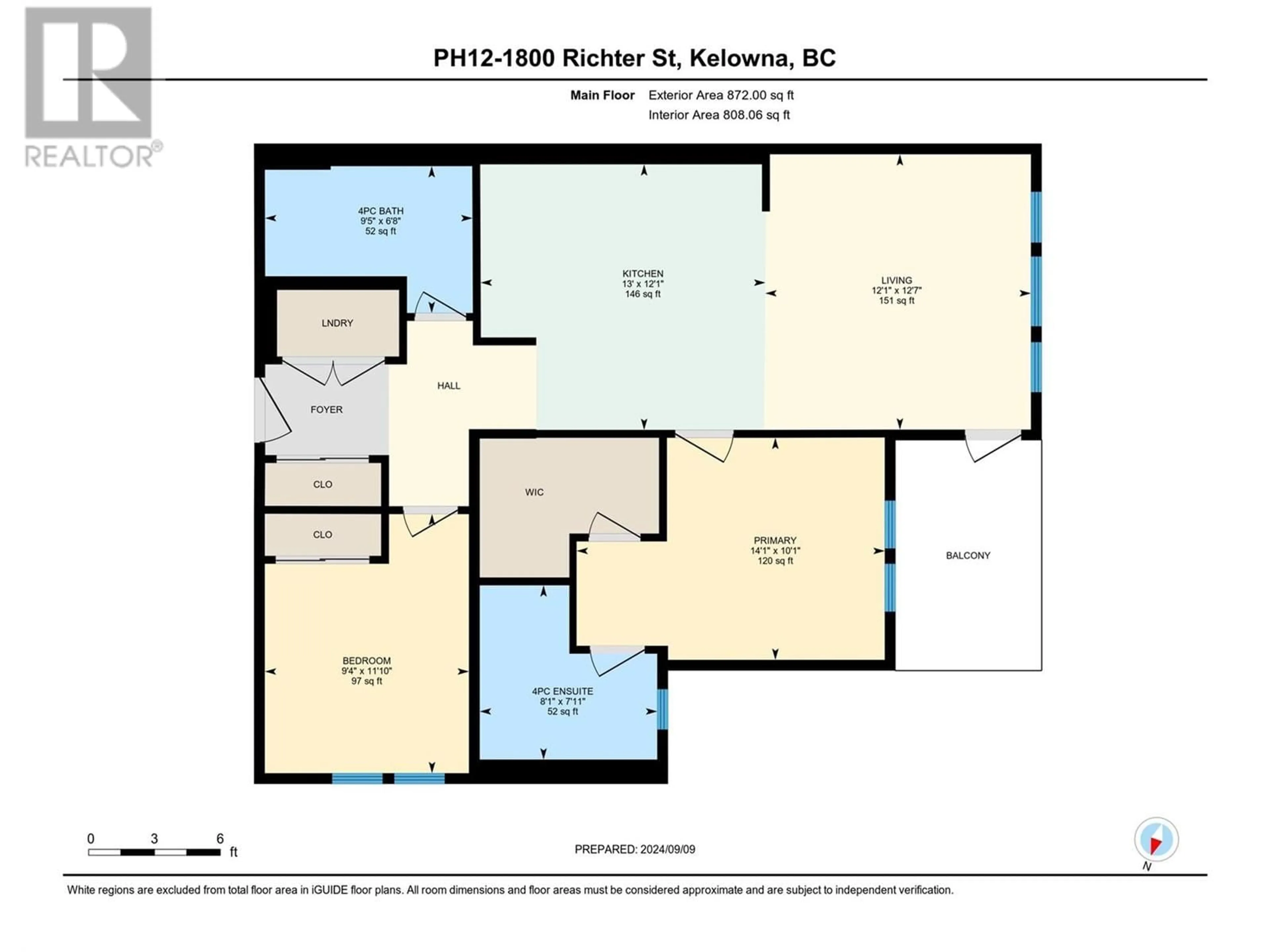 Floor plan for 1800 Richter Street Unit# PH12, Kelowna British Columbia V1Y0G9