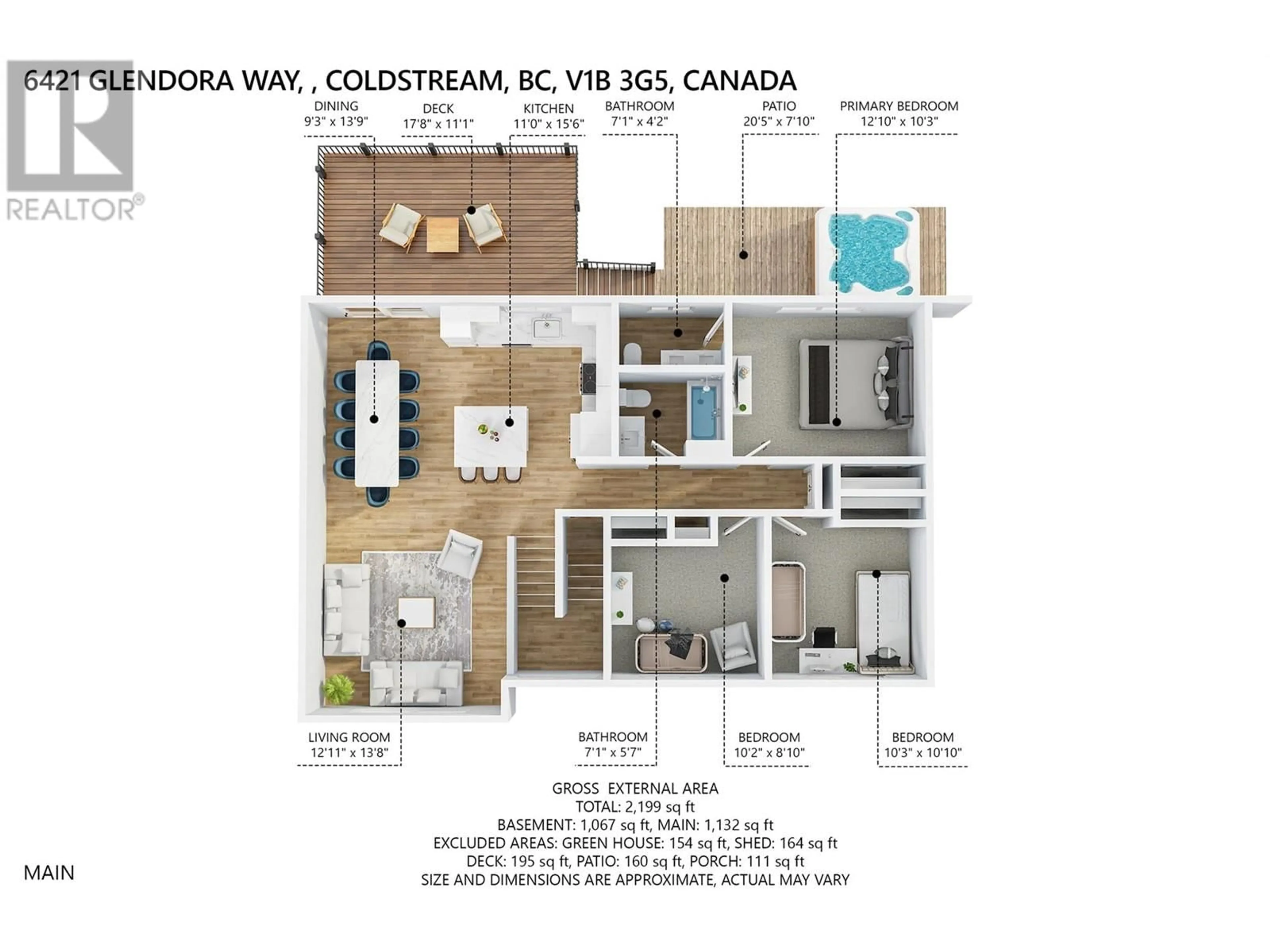 Floor plan for 6421 Glendora Way, Coldstream British Columbia V1B3G5