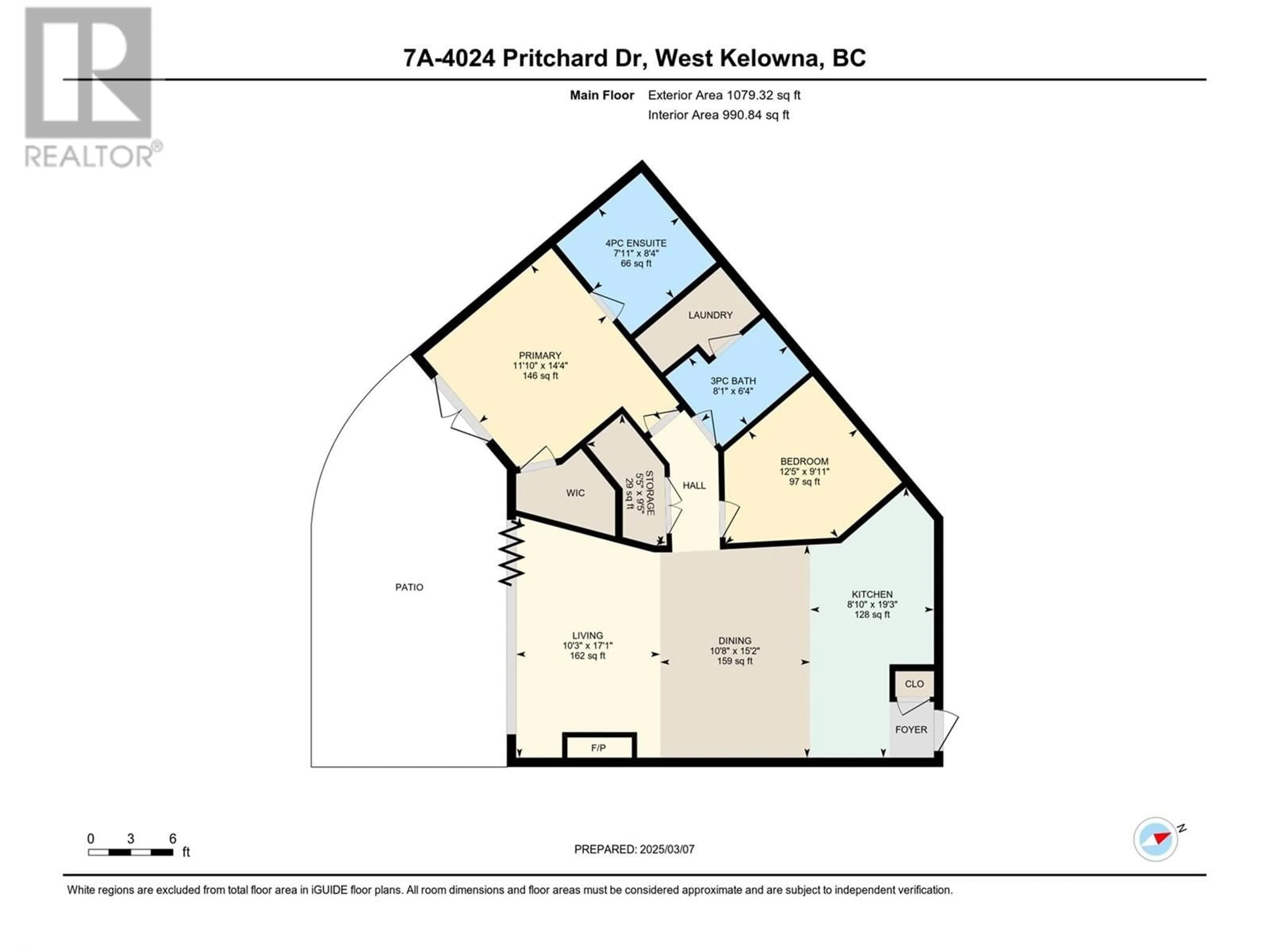 Floor plan for 4020 Pritchard Drive N Unit# 7A, West Kelowna British Columbia V4T1X2