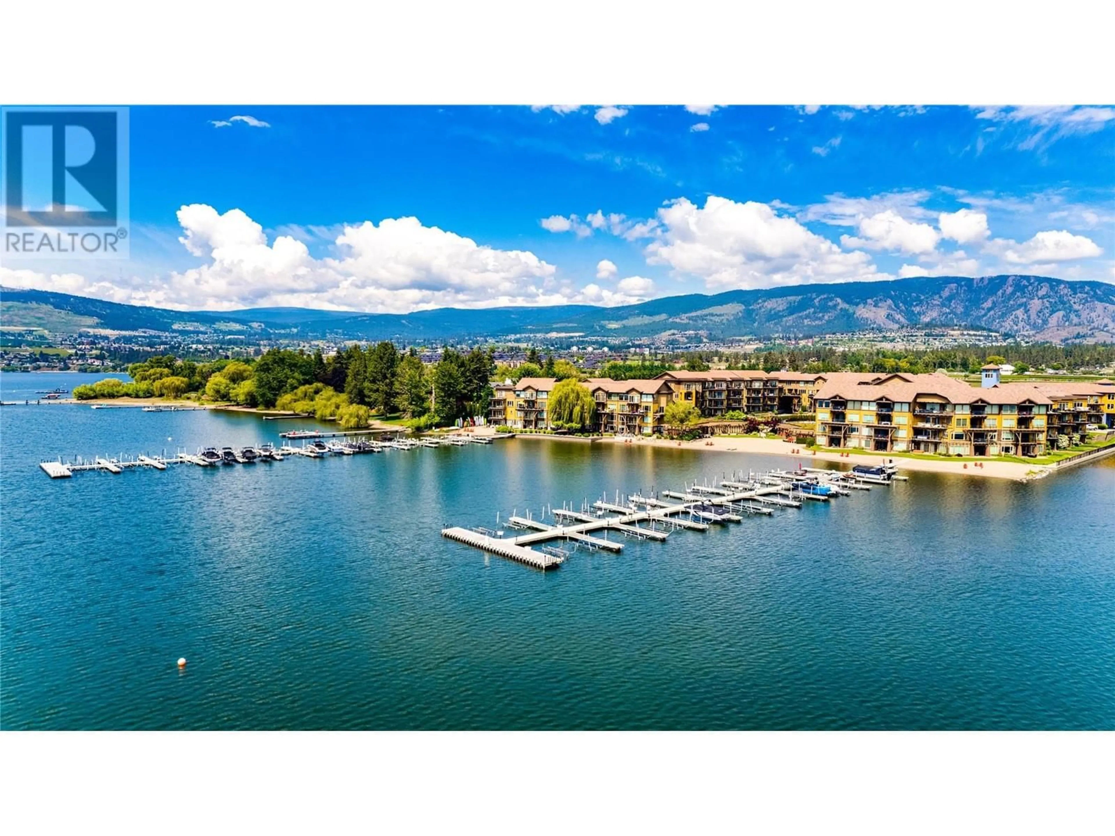 A pic from outside/outdoor area/front of a property/back of a property/a pic from drone, water/lake/river/ocean view for 4020 Pritchard Drive N Unit# 7A, West Kelowna British Columbia V4T1X2