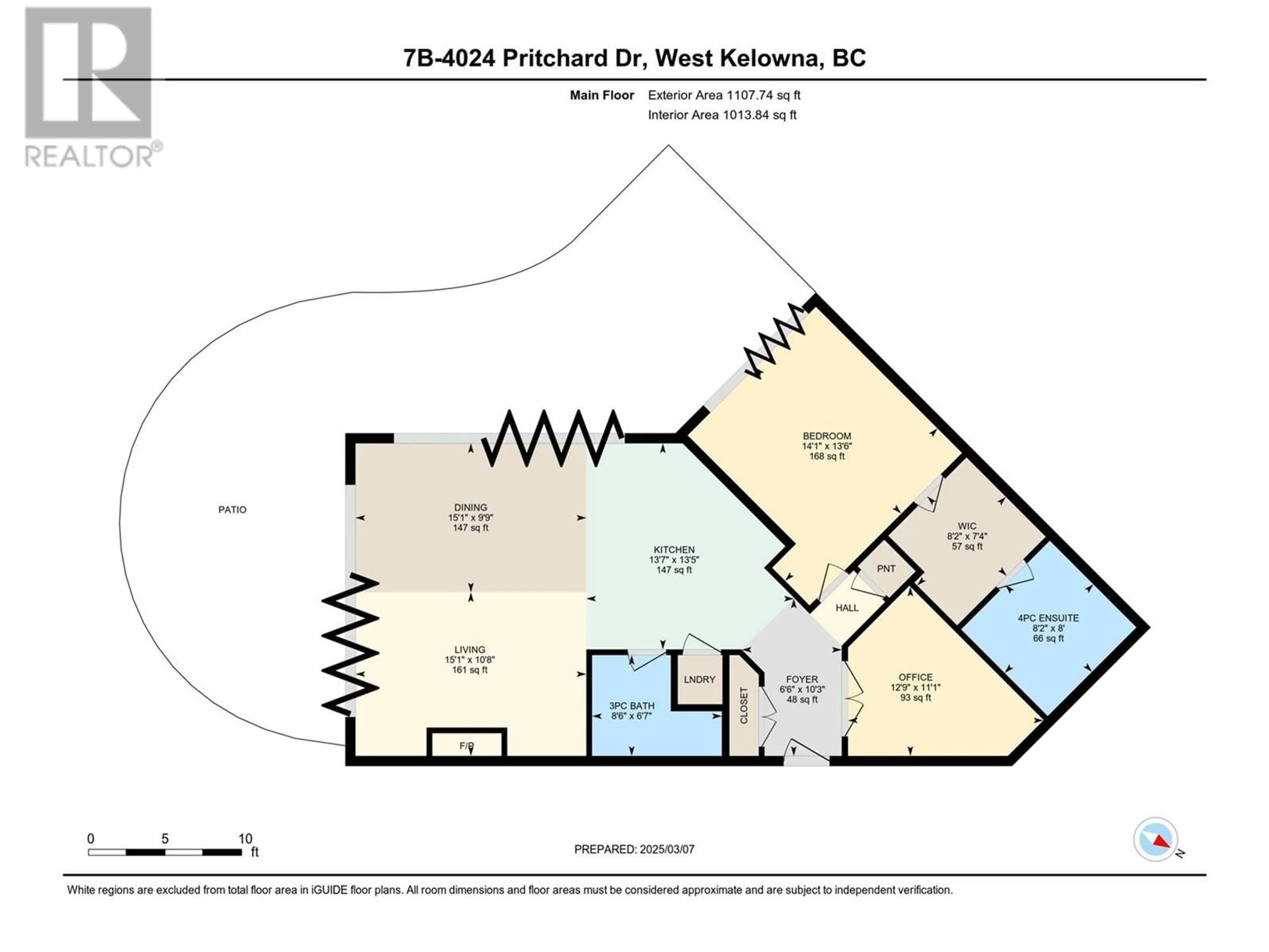 Floor plan for 4020 Pritchard Drive N Unit# 7B, West Kelowna British Columbia V4T3E4