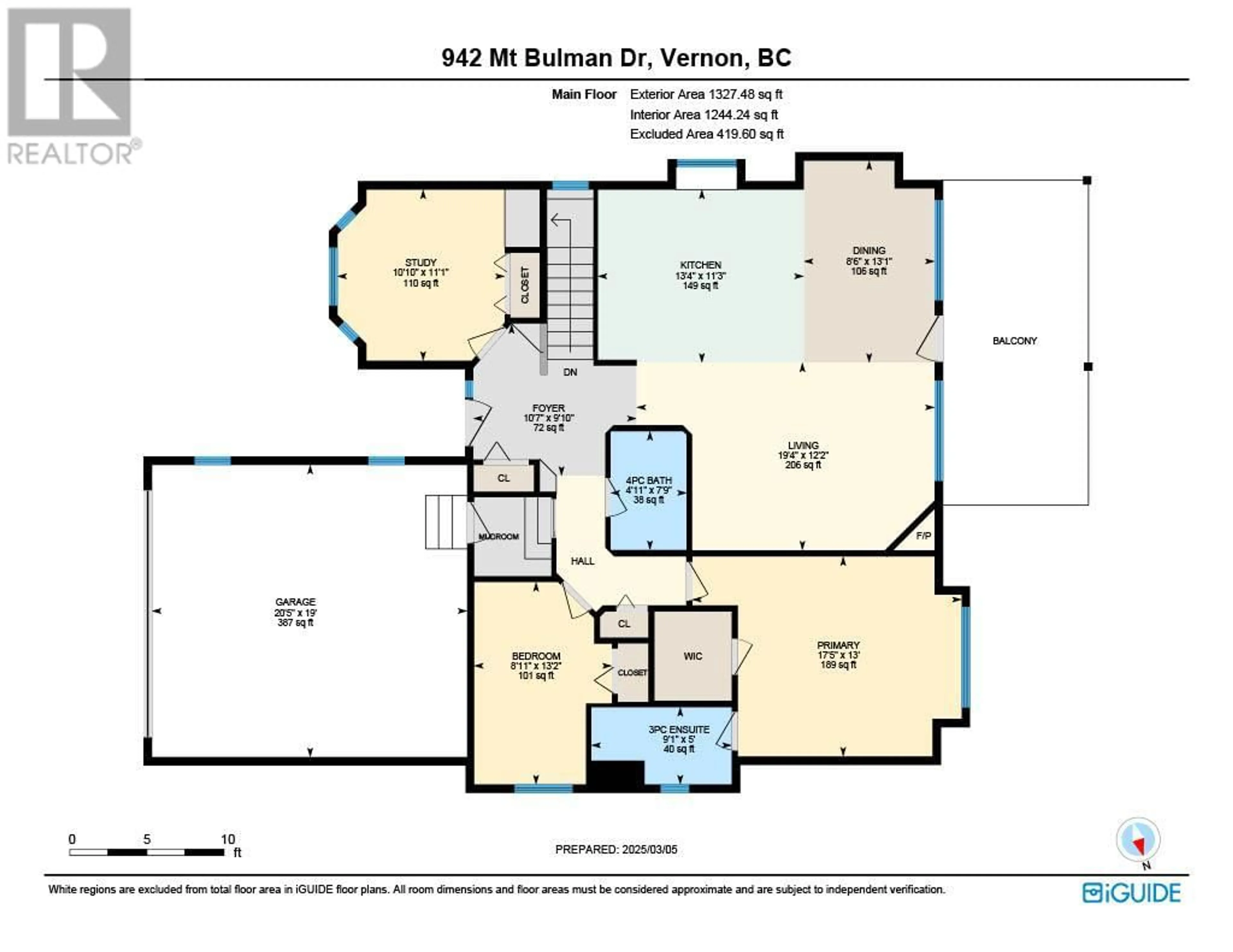 Floor plan for 942 Mt Bulman Drive, Vernon British Columbia V1B2Z1