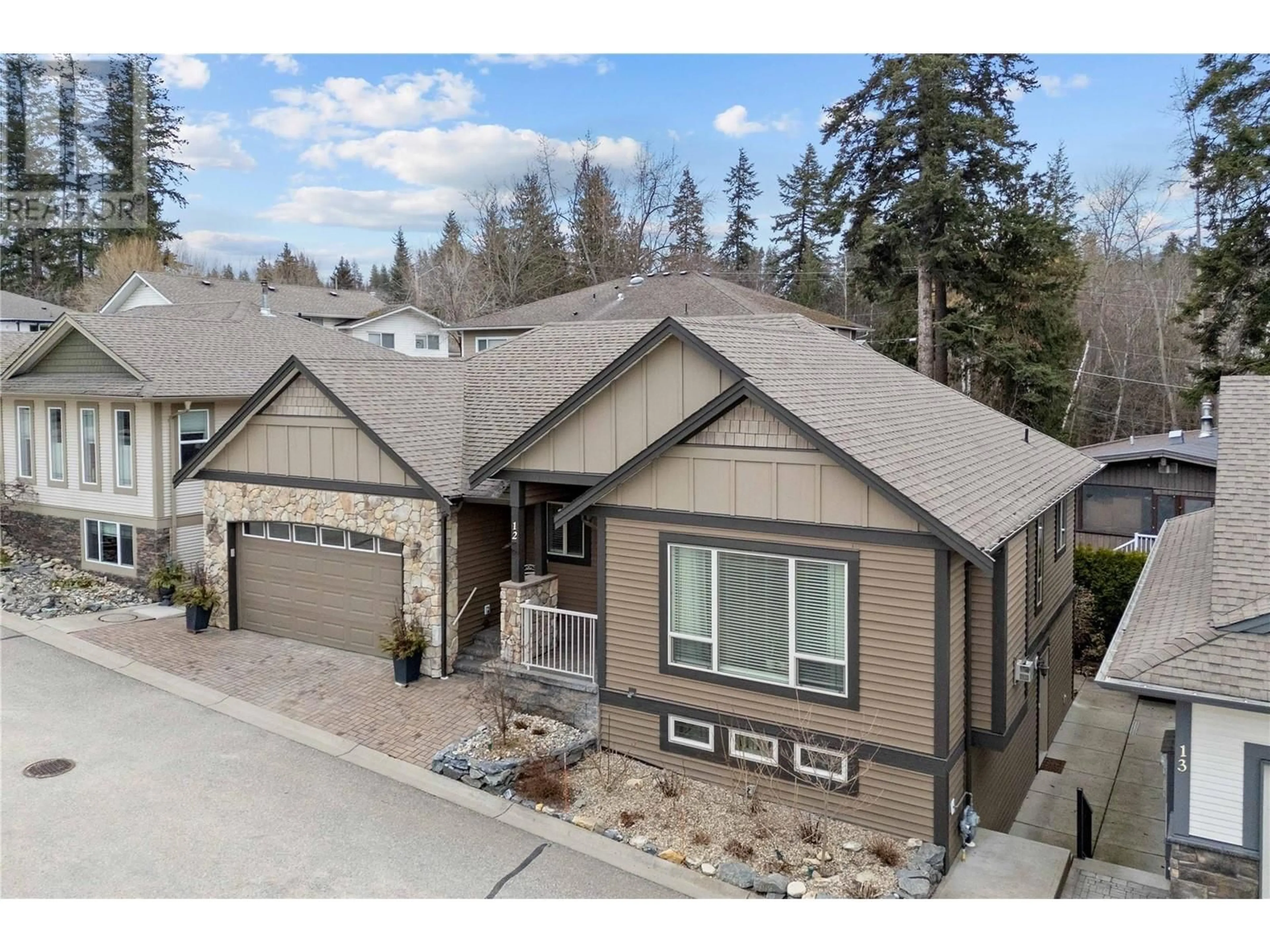 A pic from outside/outdoor area/front of a property/back of a property/a pic from drone, street for 12 - 2850 7 AVENUE NORTHEAST, Salmon Arm British Columbia V1E0B7
