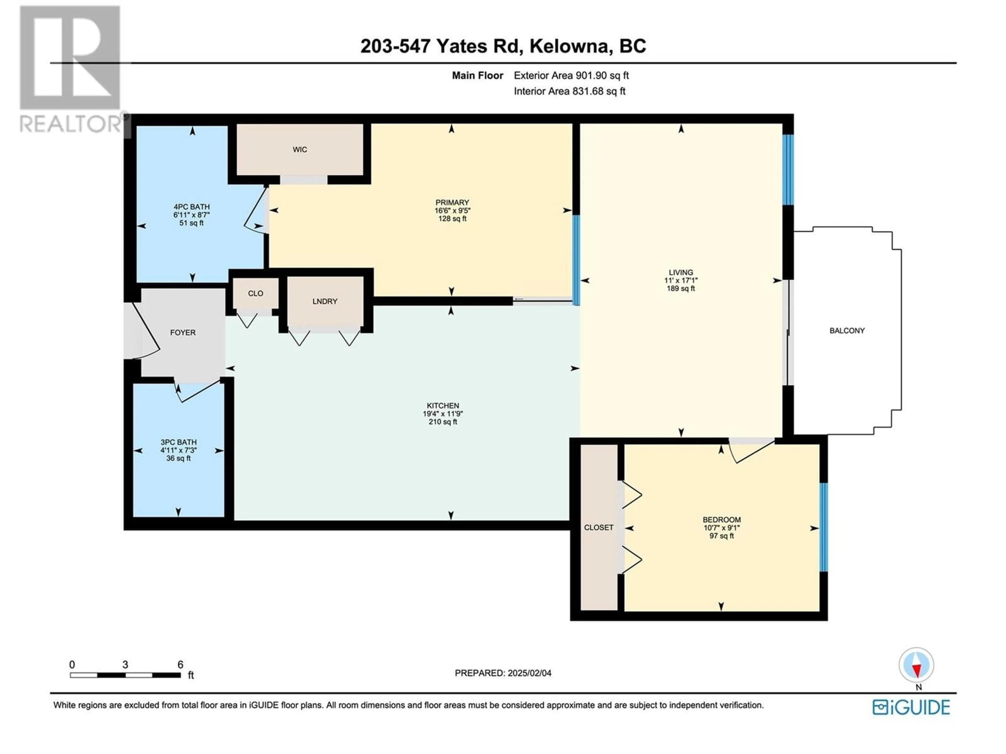 Floor plan for 203 - 547 YATES ROAD, Kelowna British Columbia V1V2V5
