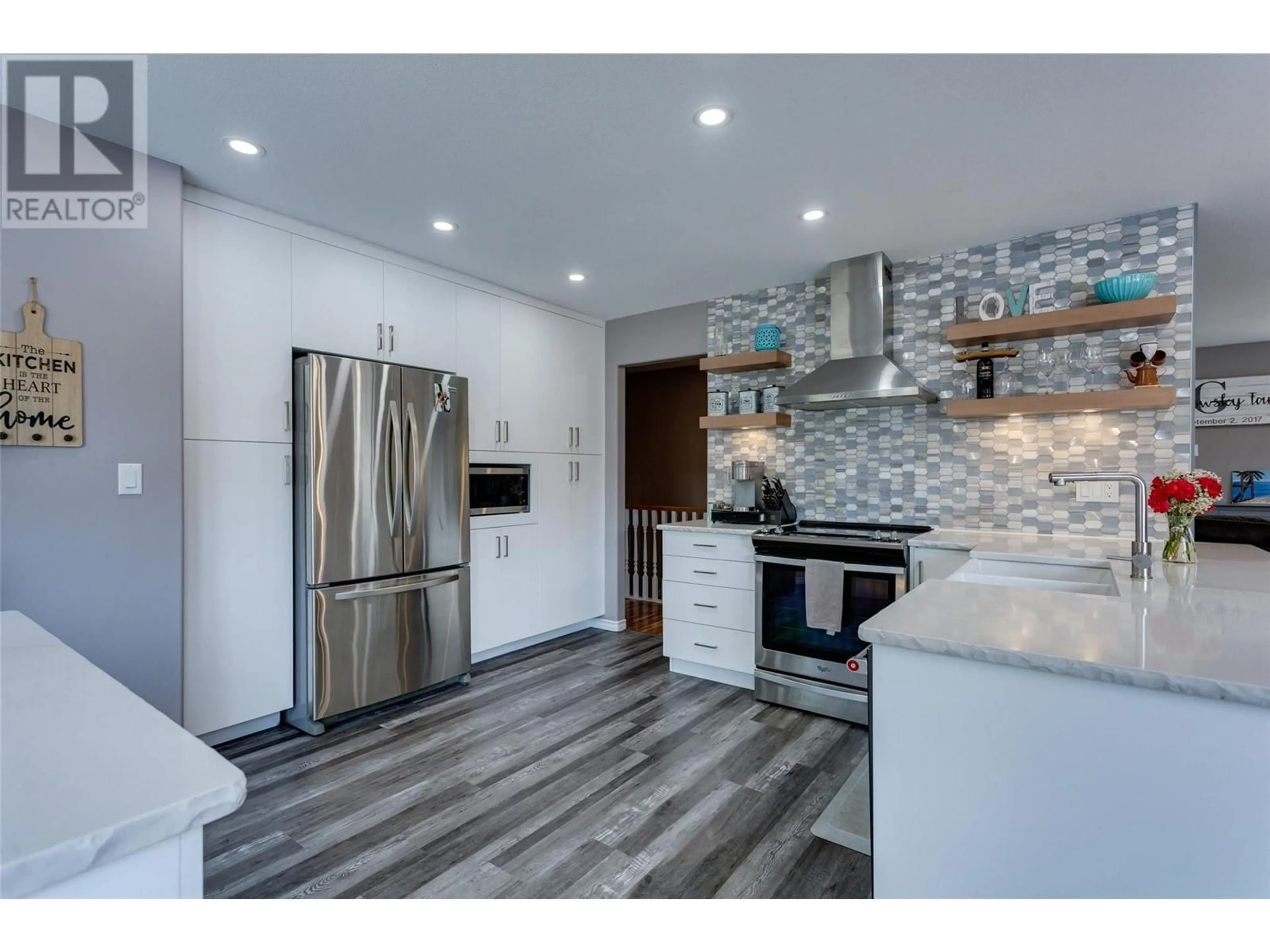 Open concept kitchen, ceramic/tile floor for 2484 Shannon View Drive, West Kelowna British Columbia V4T2T3