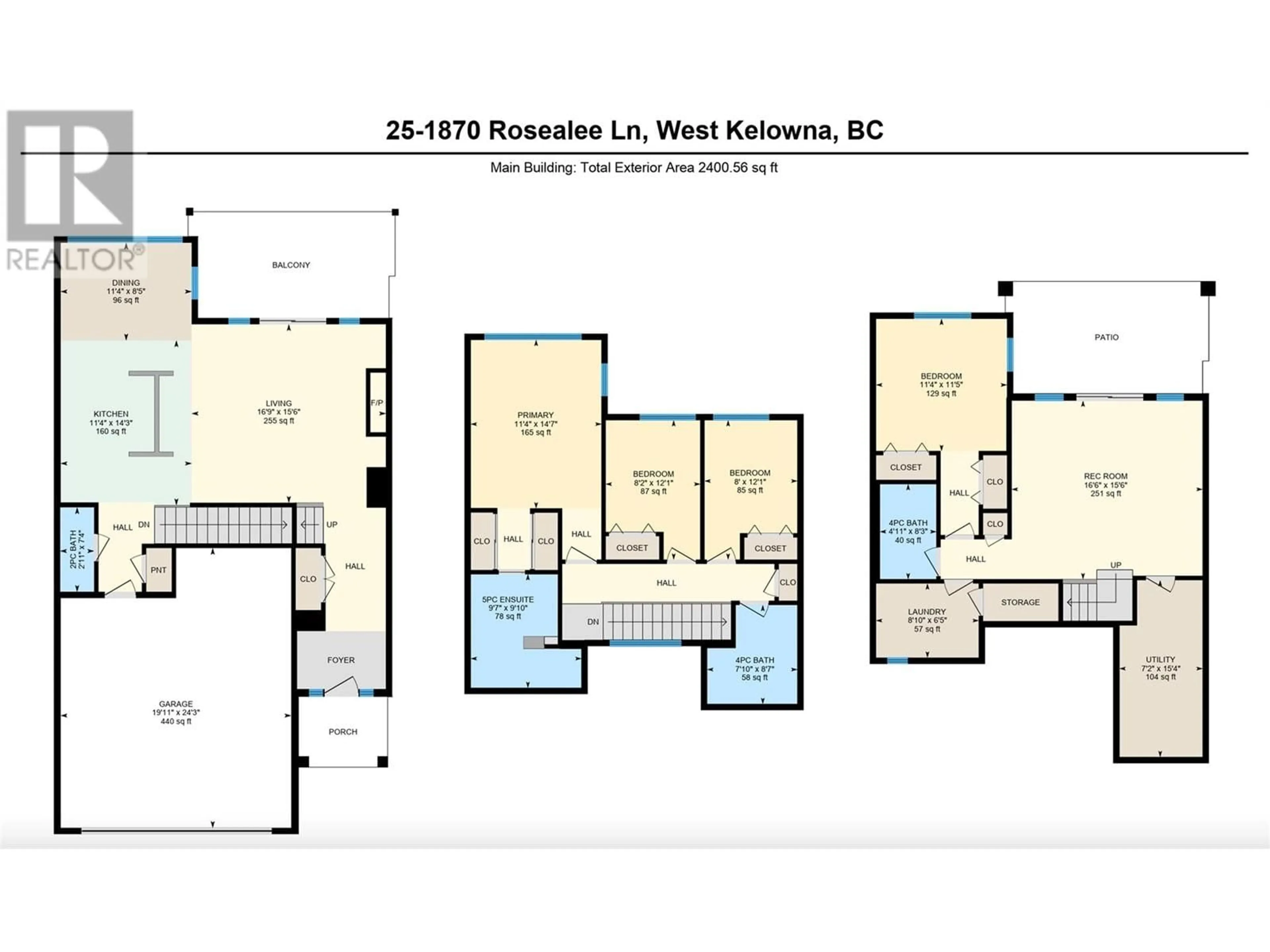 Floor plan for 25 - 1870 ROSEALEE LANE, West Kelowna British Columbia V1Z4E5