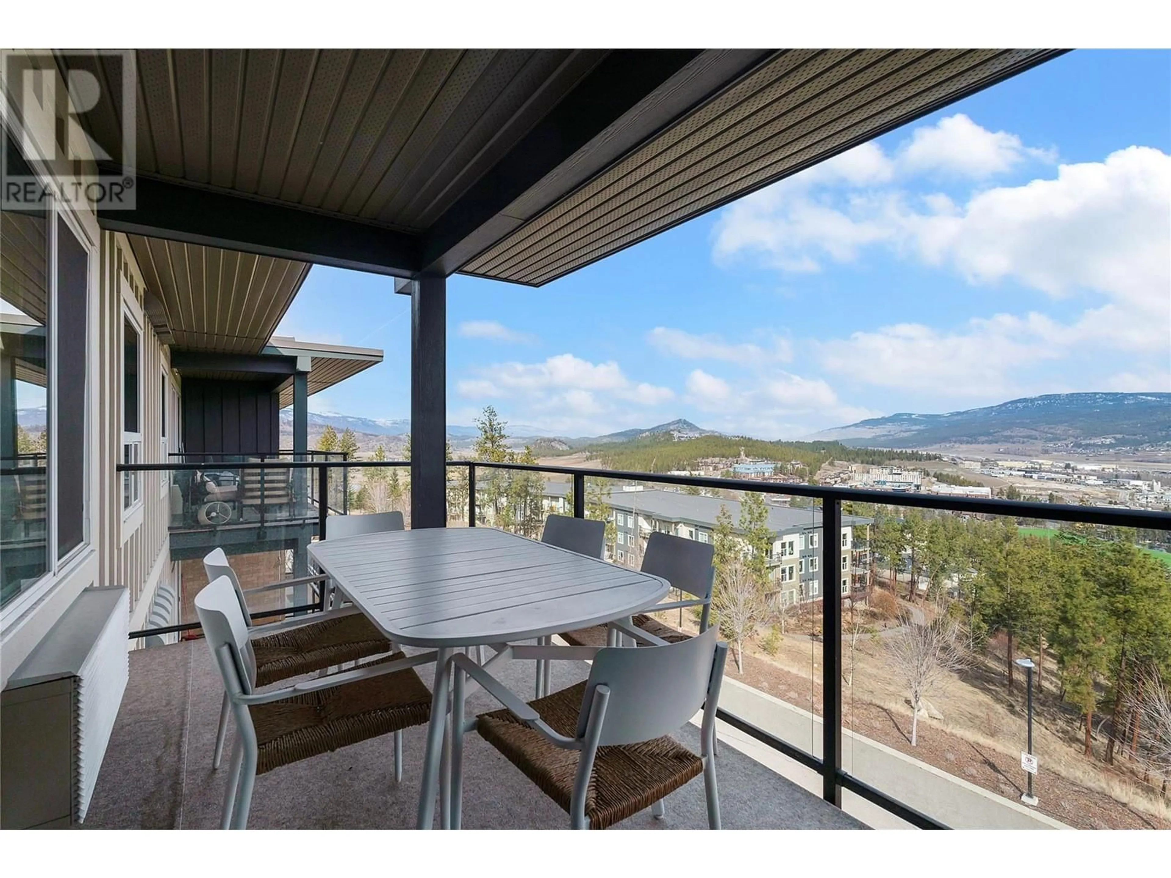 Patio, mountain view for PH2 - 883 ACADEMY WAY, Kelowna British Columbia V1V0A5