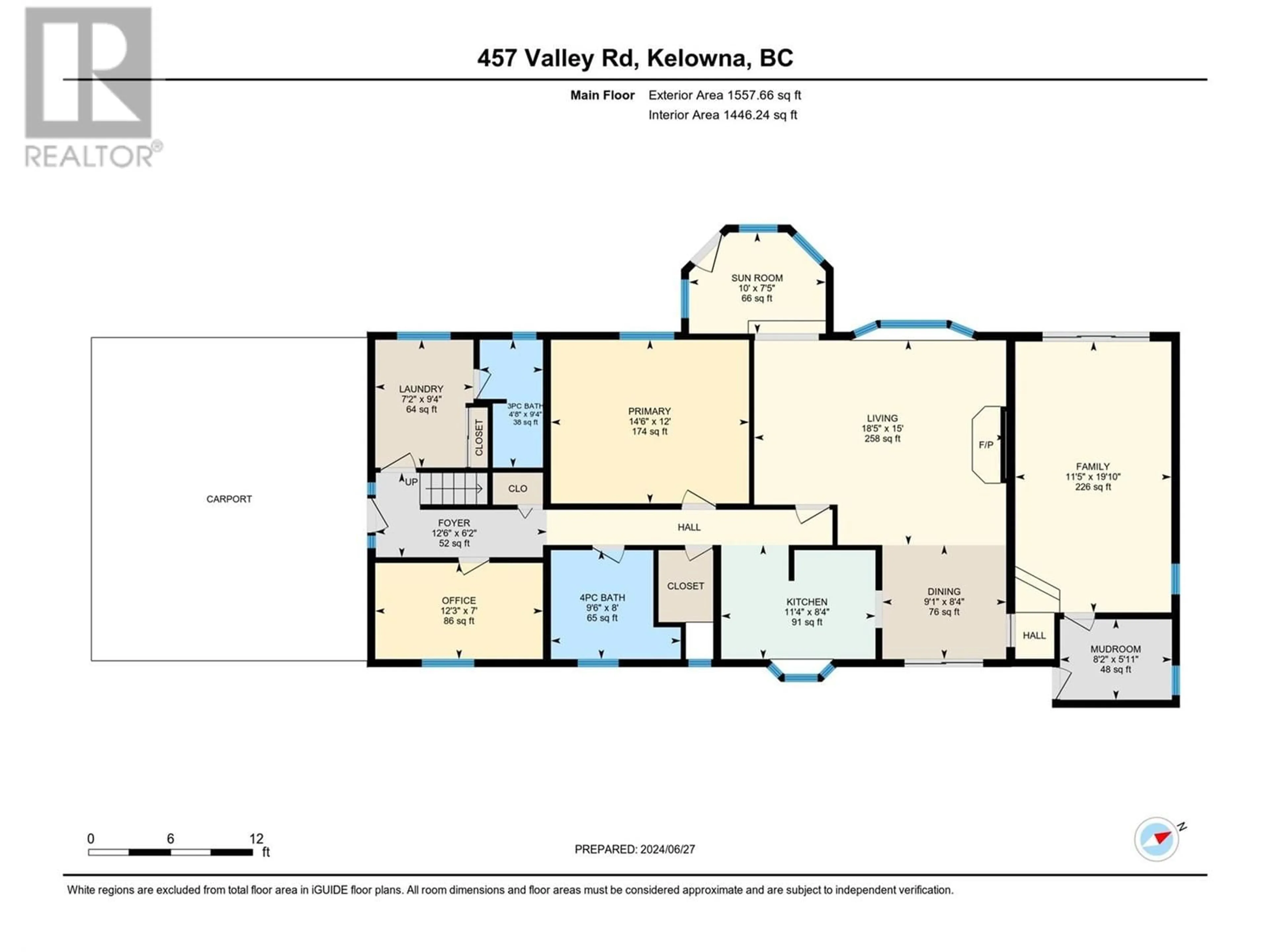 Floor plan for 457 VALLEY ROAD, Kelowna British Columbia V1V2E5