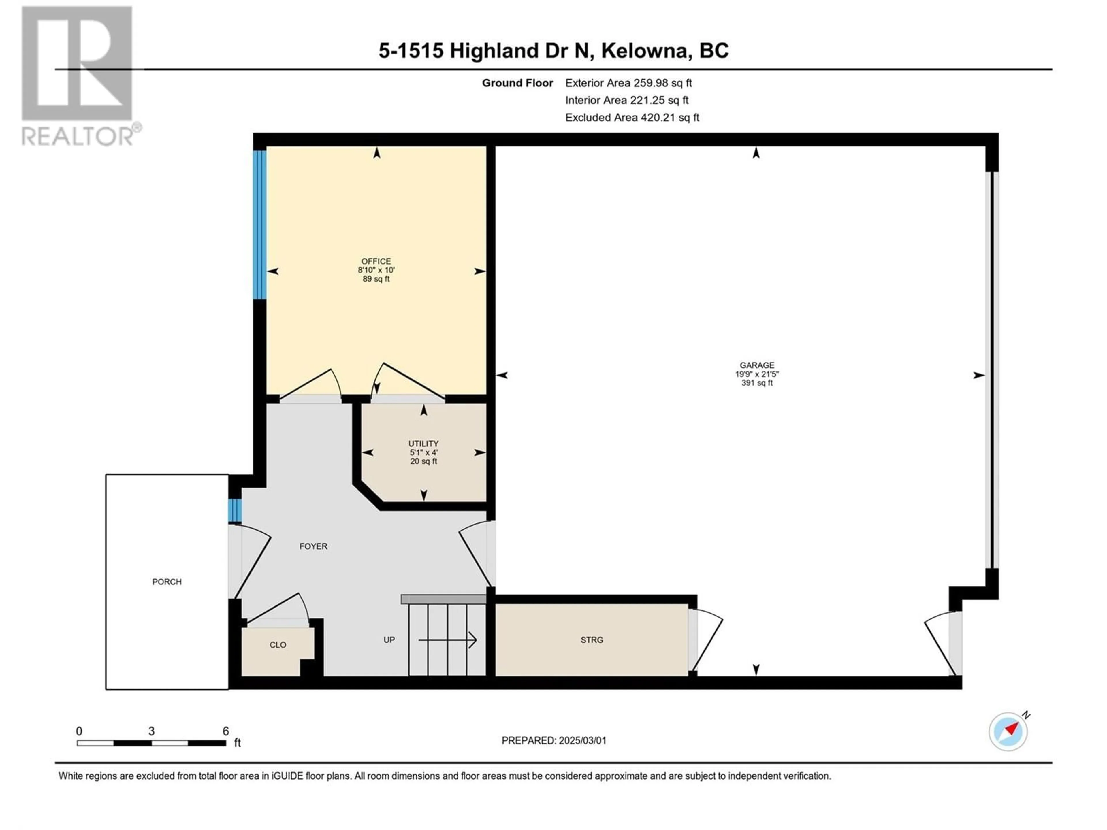 Floor plan for 1515 Highland Drive N Unit# 5, Kelowna British Columbia V1Y0C9