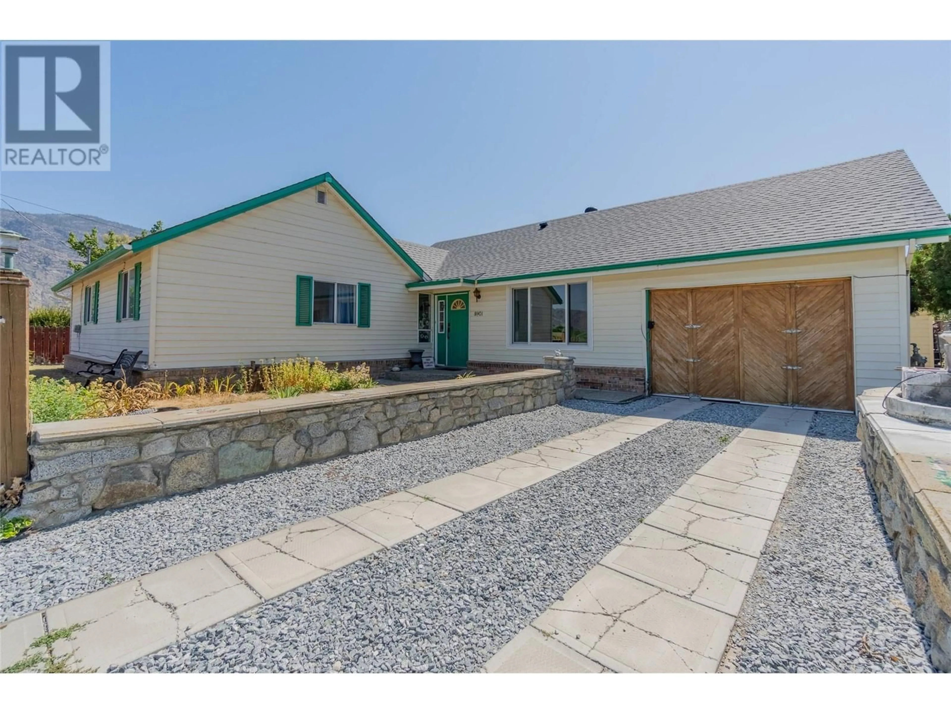 A pic from outside/outdoor area/front of a property/back of a property/a pic from drone, street for 8901 92ND AVENUE, Osoyoos British Columbia V0H1V2